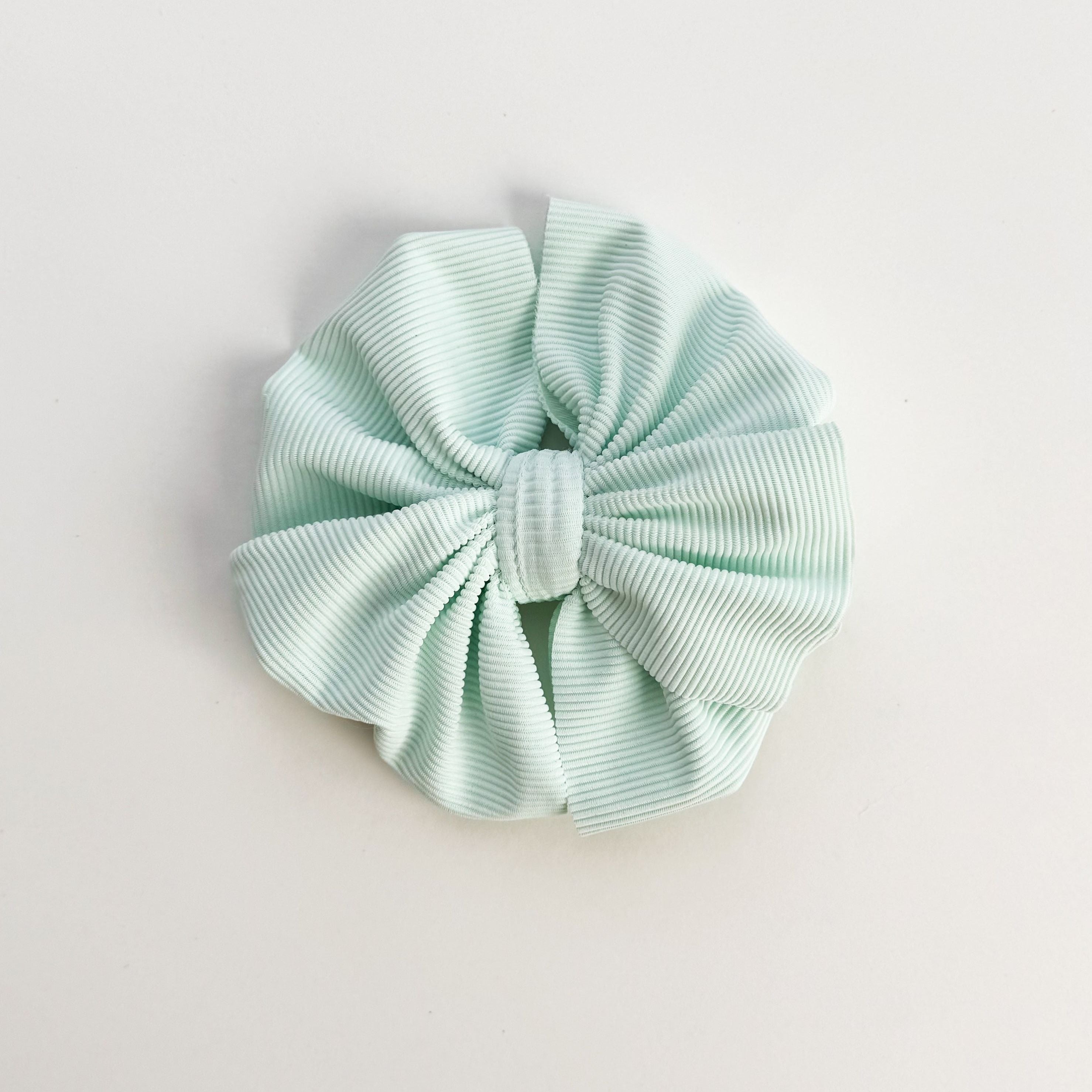 Mint Ribbed Swim Bow