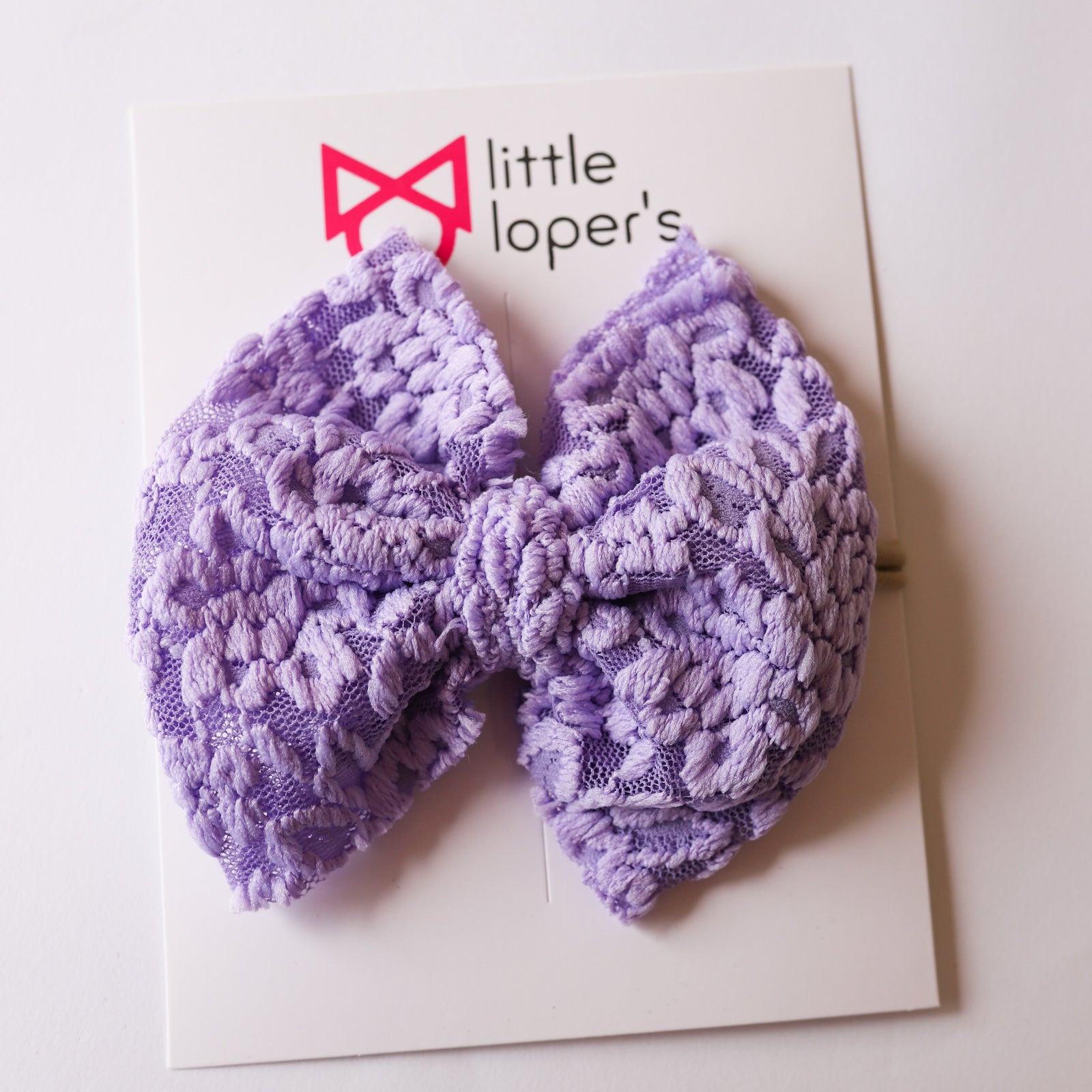 Lavender Lace Big + Skinny Bow