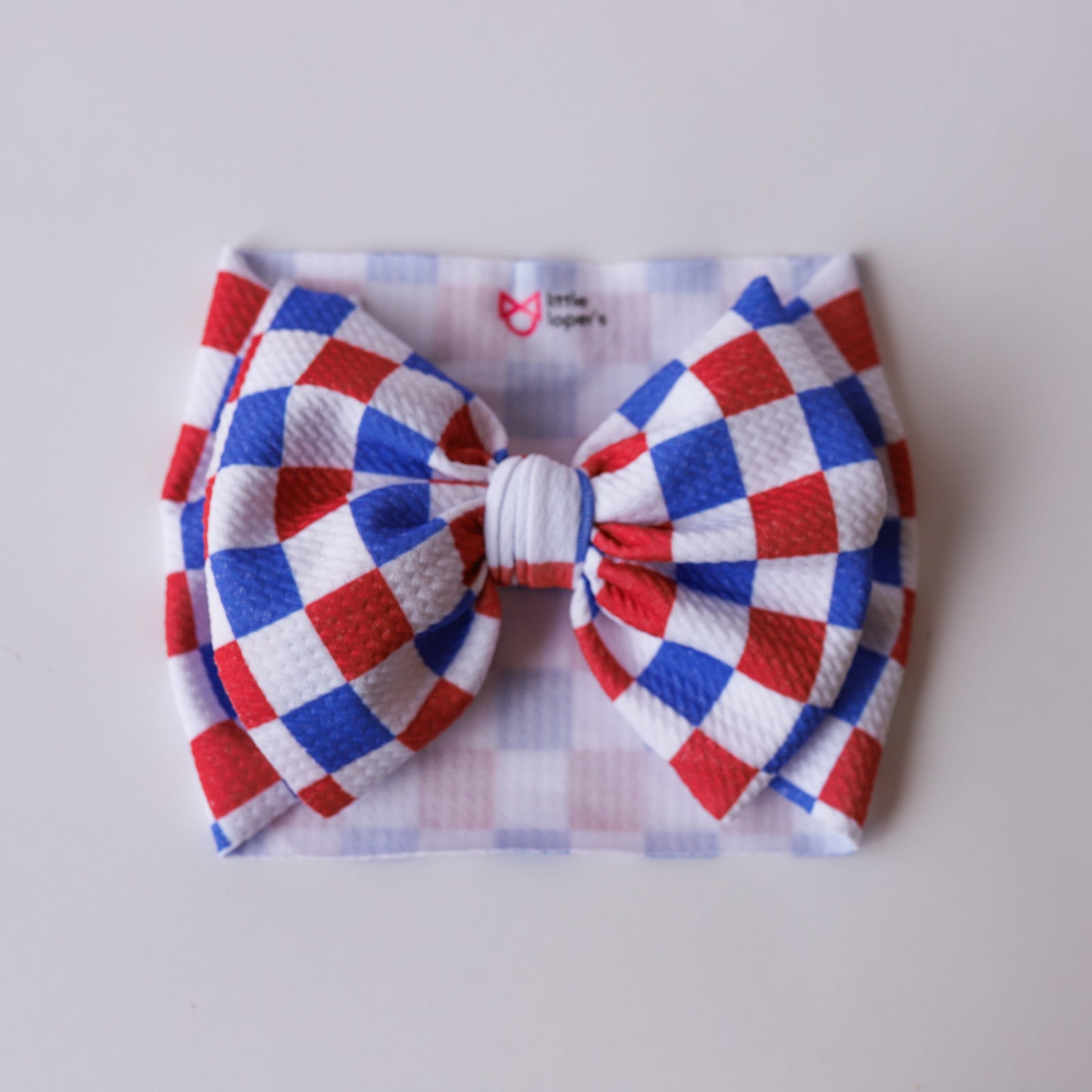 Royal Red Checkers Headwrap