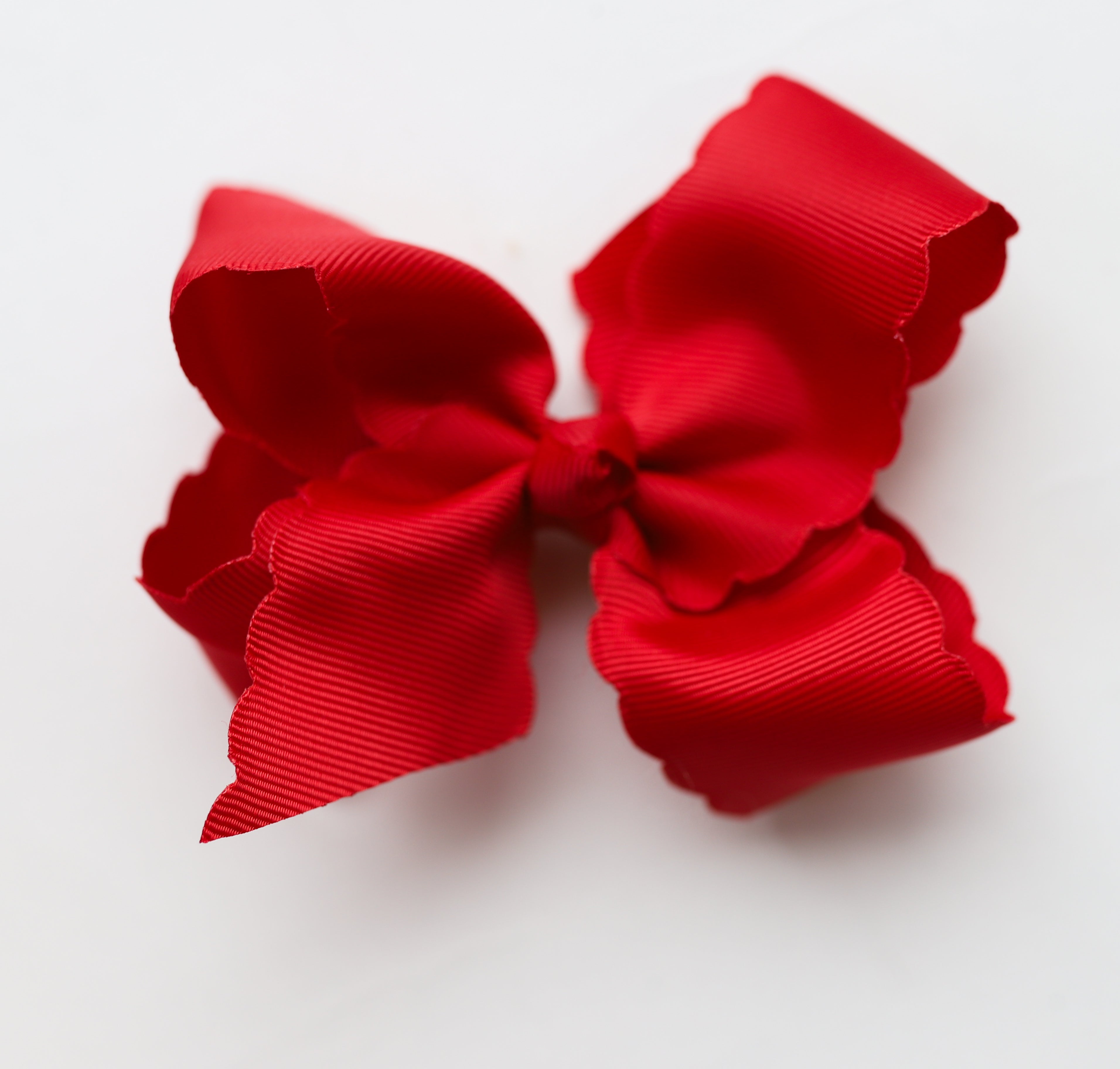 4 Inch Scalloped Ribbon Bows