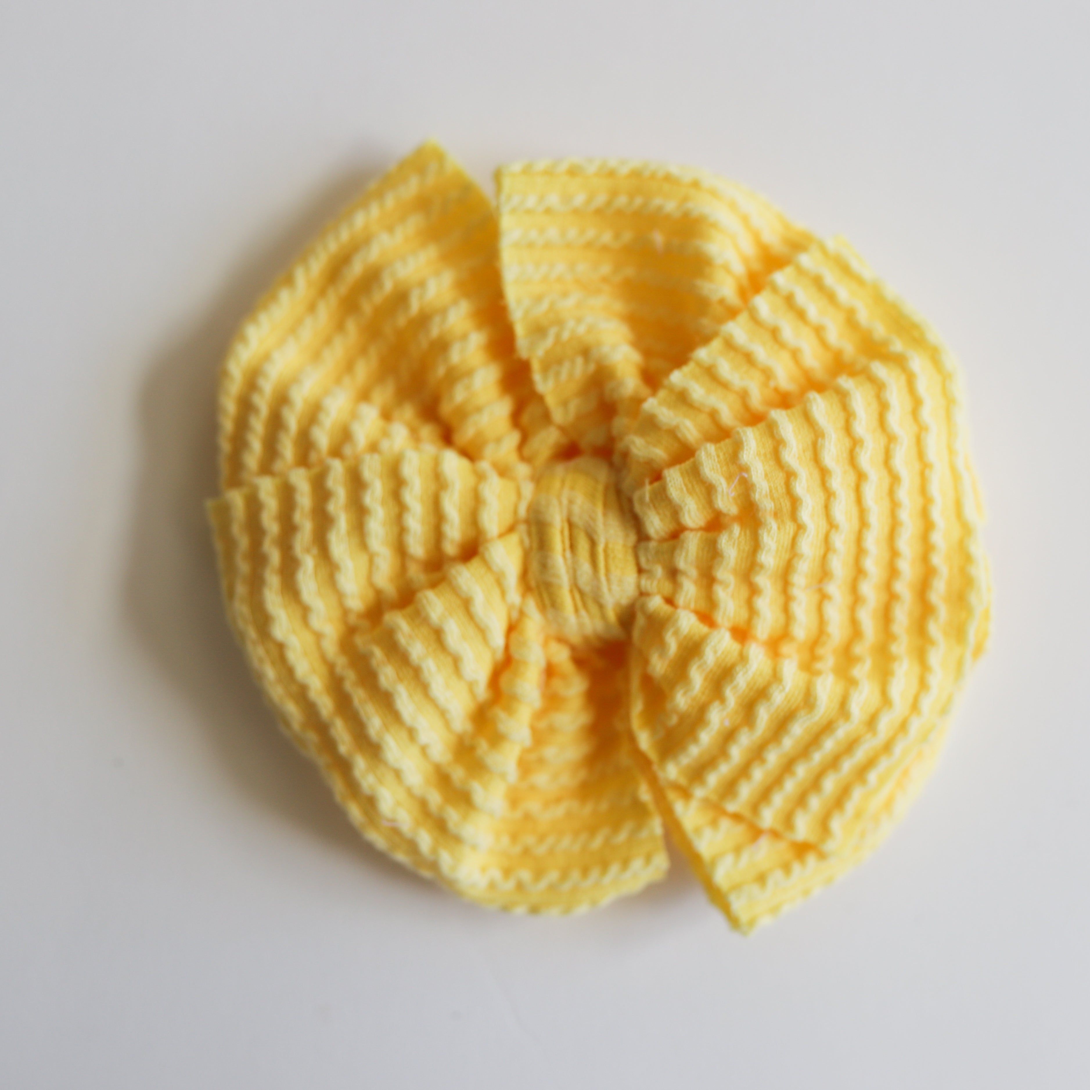 Cozy Ribbed Yellow Bow