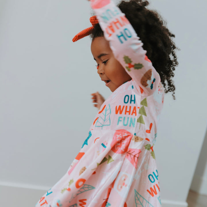 Velvet Santa Twirl Dress