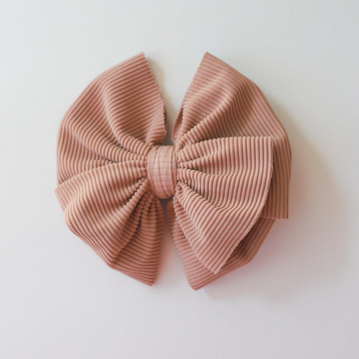 Nude Ribbed Swim Bow