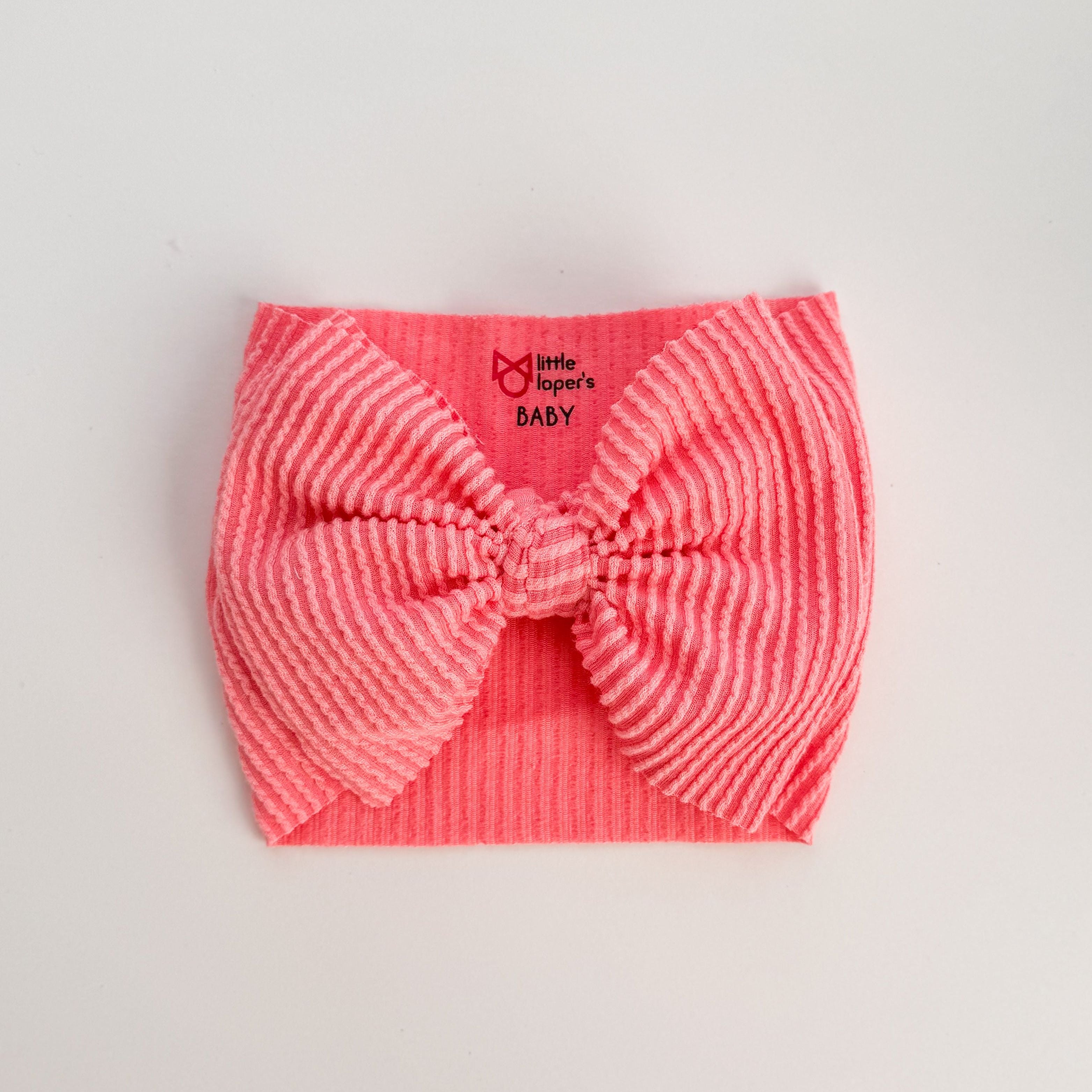 Coral Cozy Ribbed Headwrap