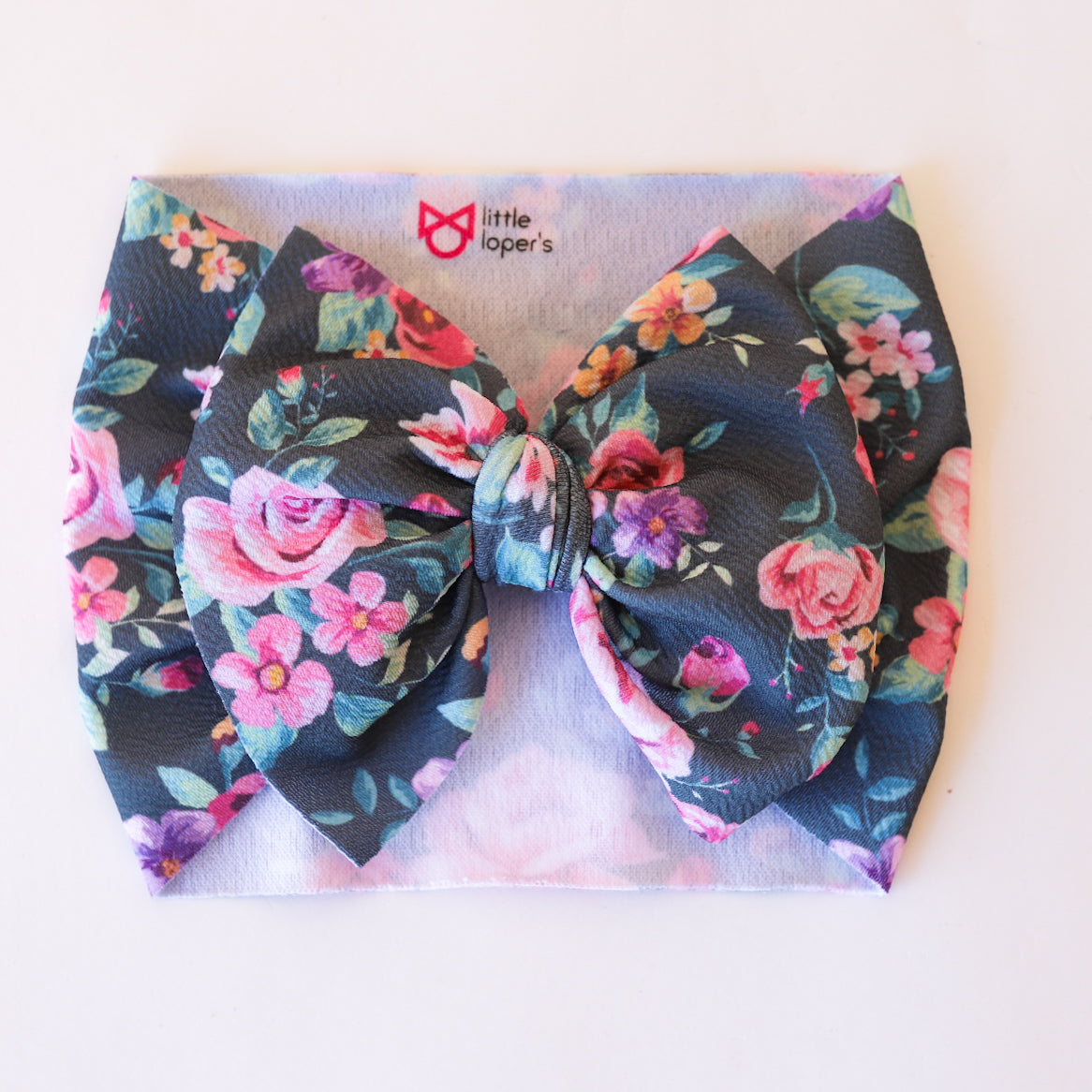 Charcoal Blooms Bow