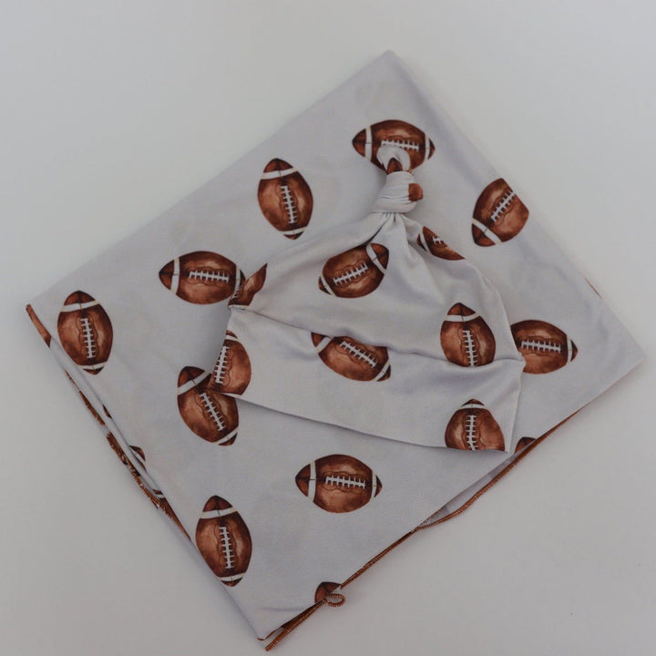 Football Swaddle Blanket Set