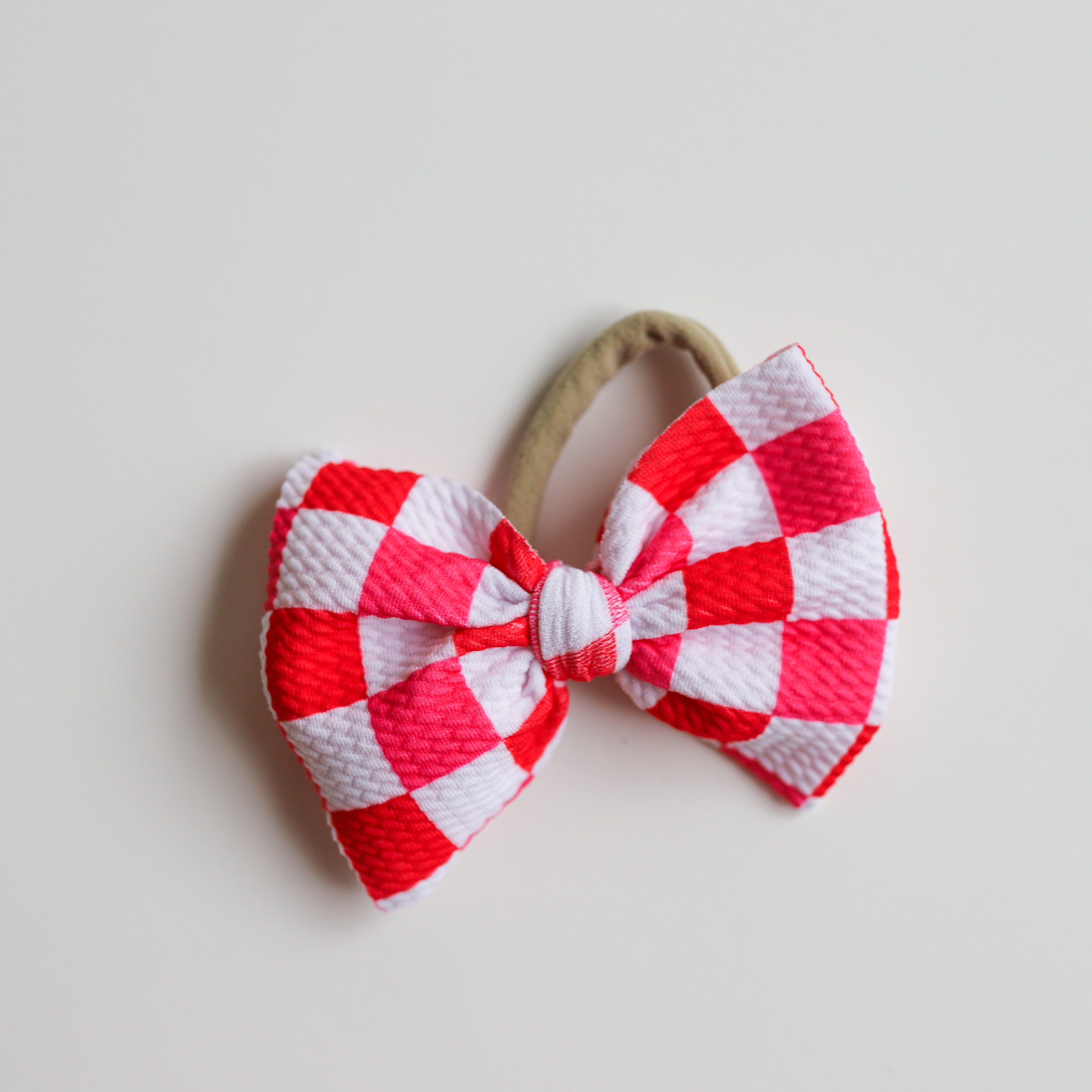 Strawberry Red Checkers Bow