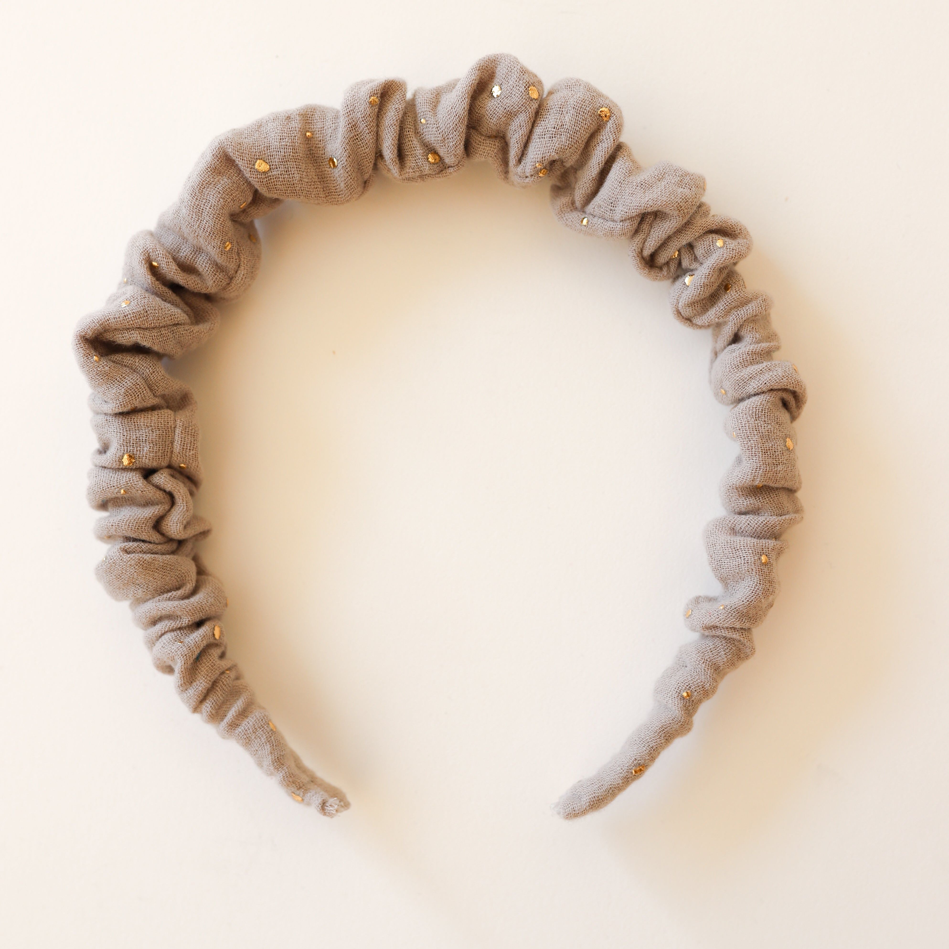 Spot on Gold Ruched headband