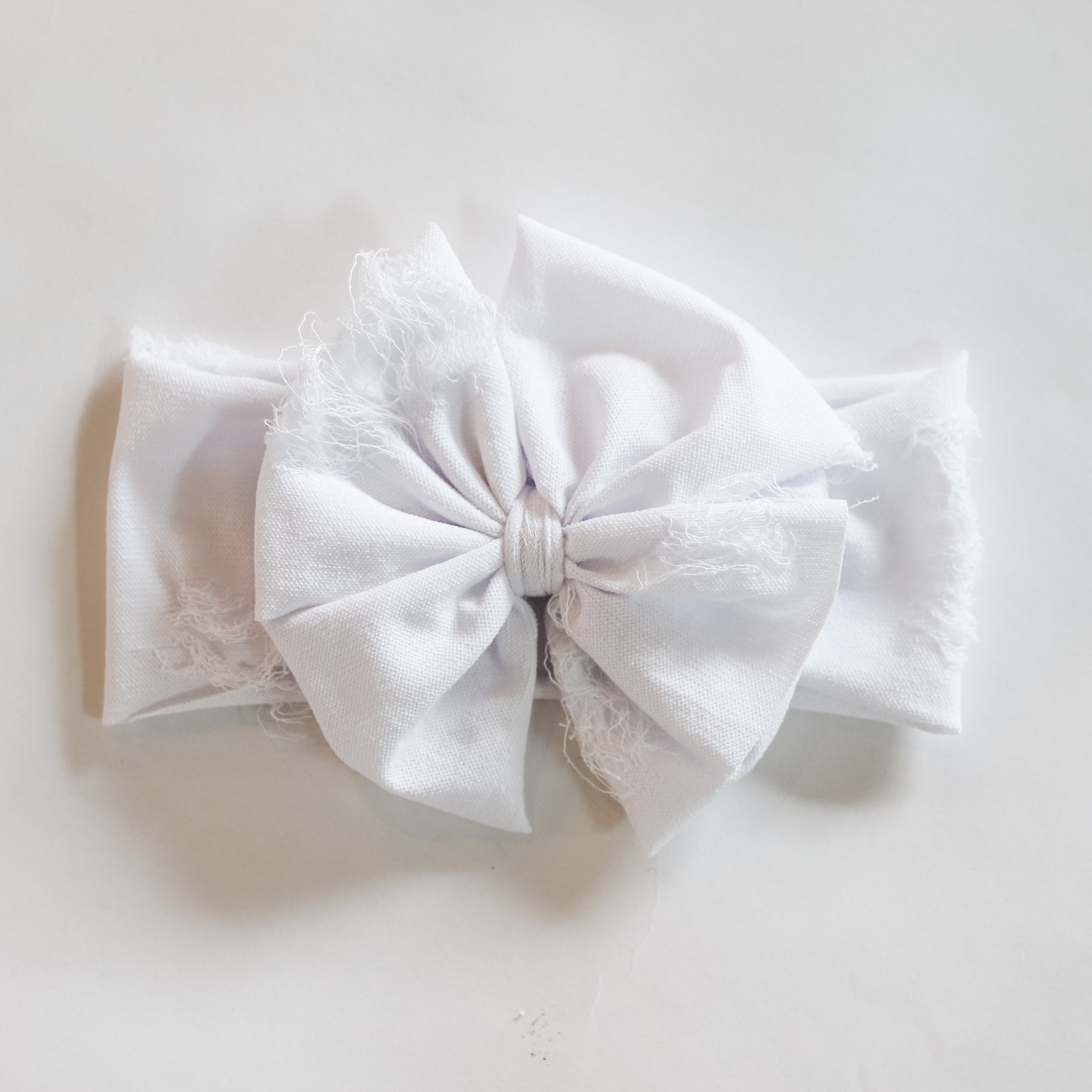 White Distressed Headwrap