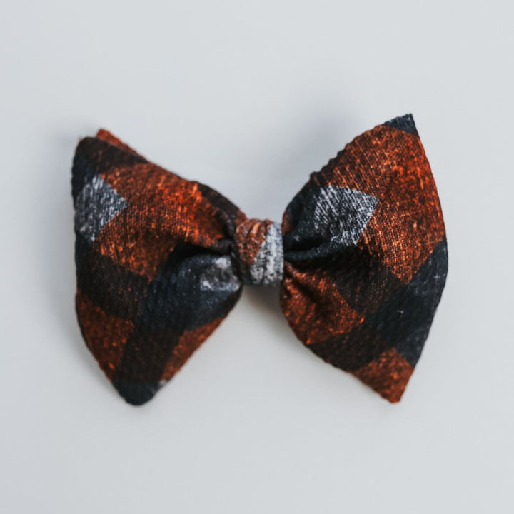 Plaid Sweater Bow