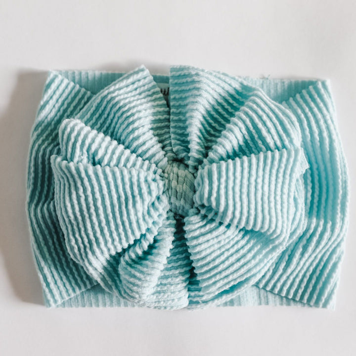 Frozen Blue Ribbed Cozy Headwrap