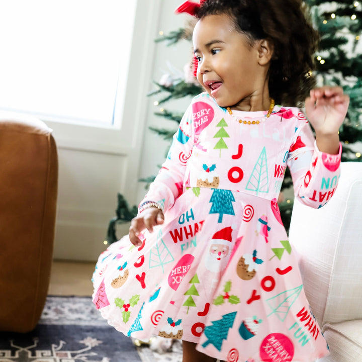 Velvet Santa Twirl Dress
