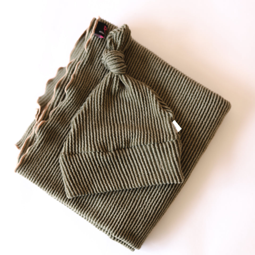 Green Olive Swaddle Set little lopers