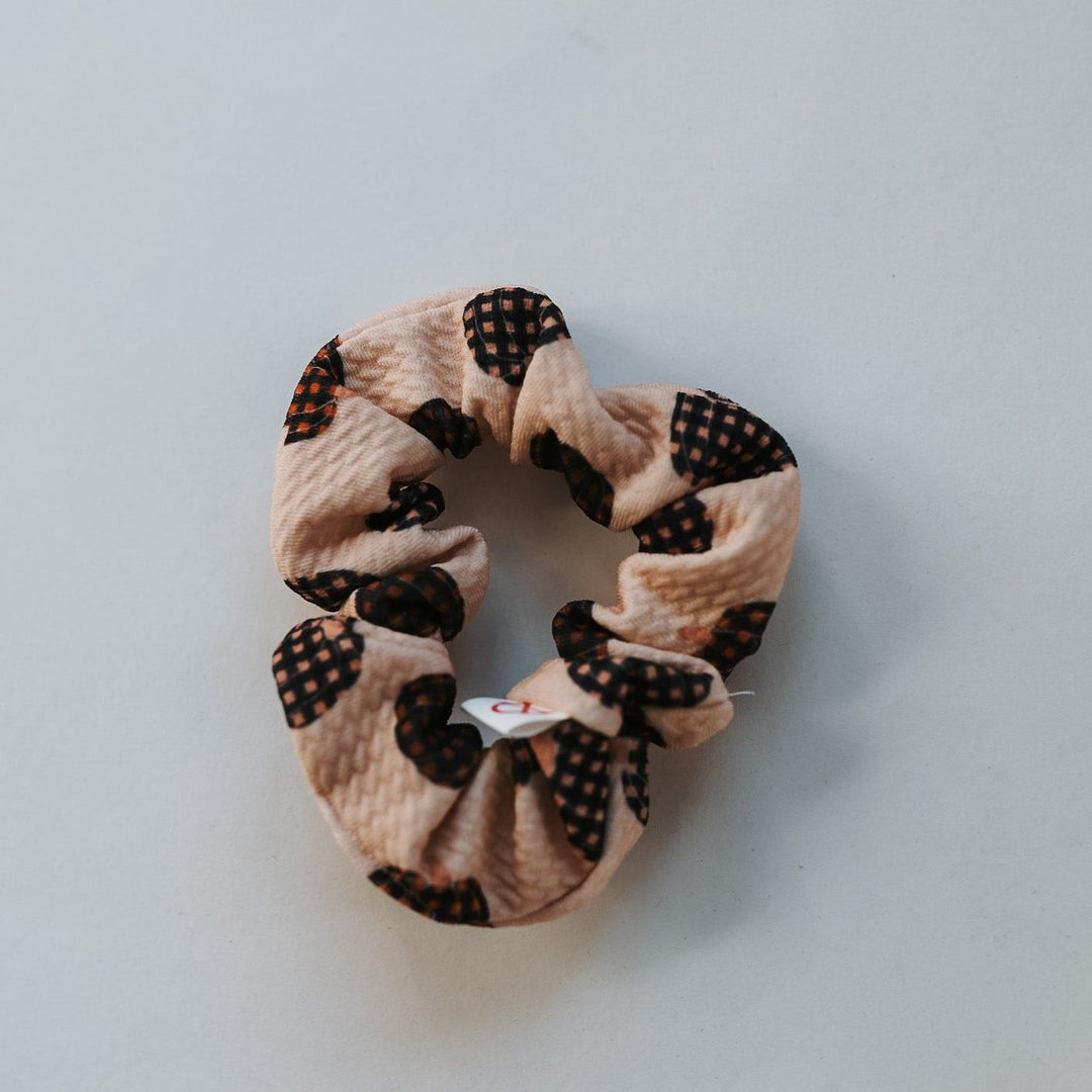 Gingham Pumpkin Scrunchie
