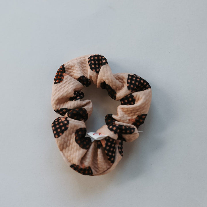 Gingham Pumpkin Scrunchie