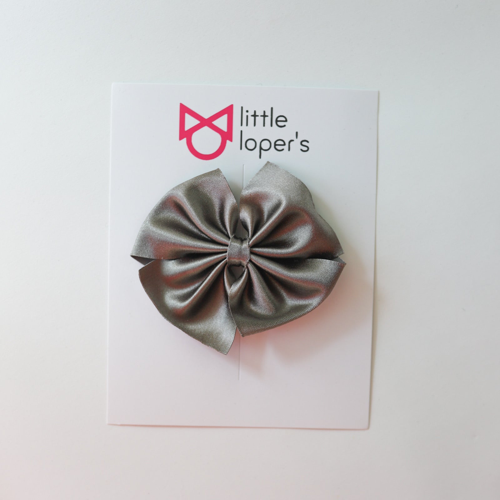 Taupe Satin Butterfly + Dainty