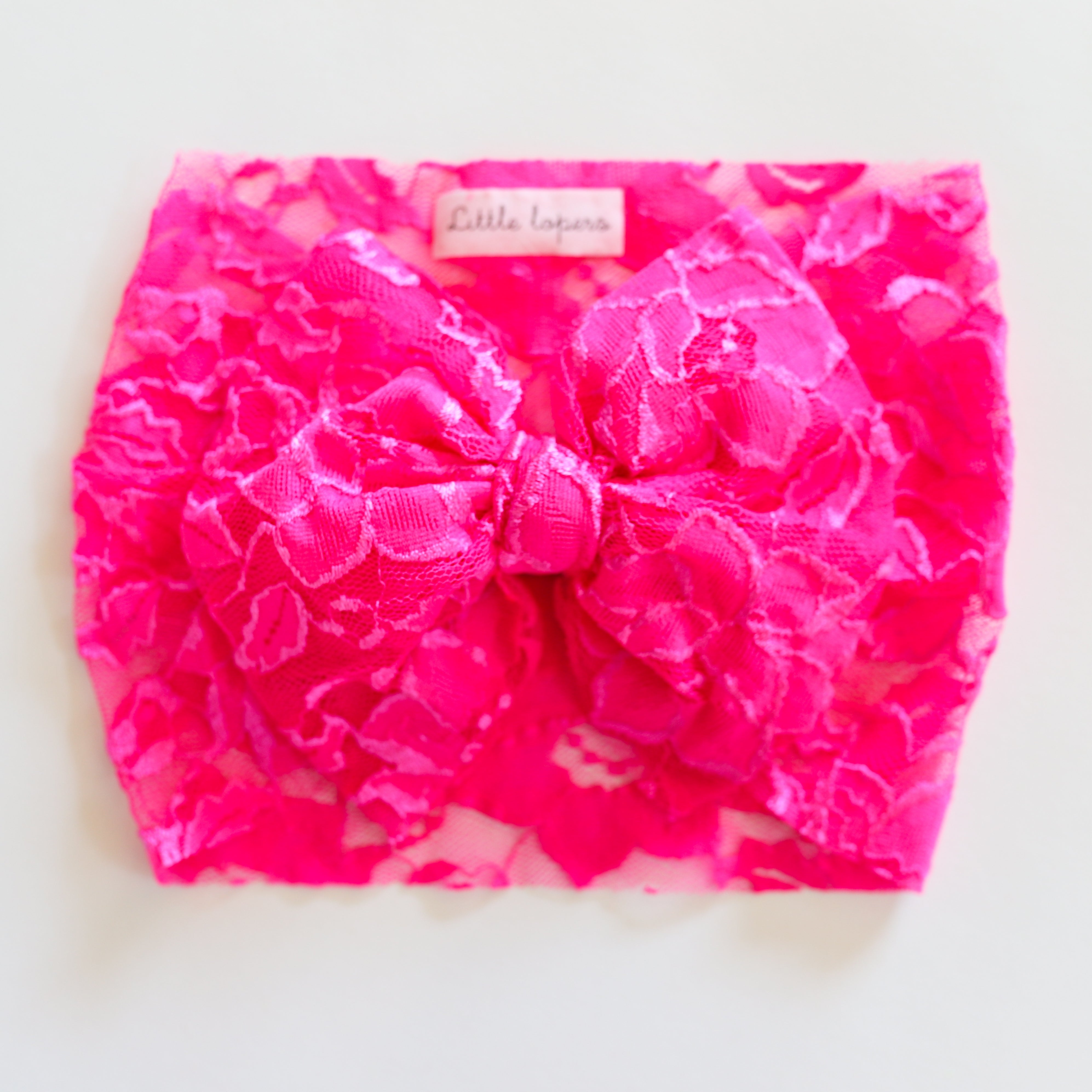 Hot Pink Lace Headwrap