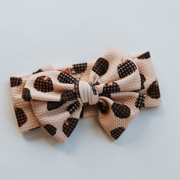 Gingham Pumpkin Headwrap