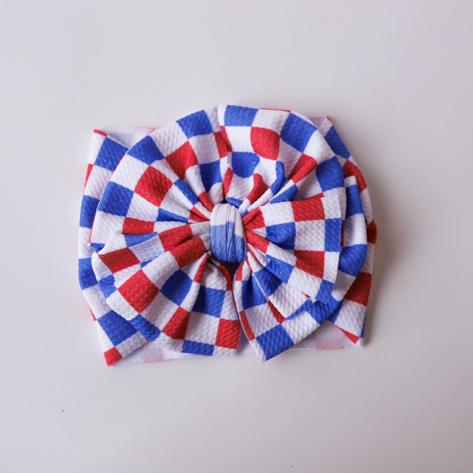 Royal Red Checkers Headwrap