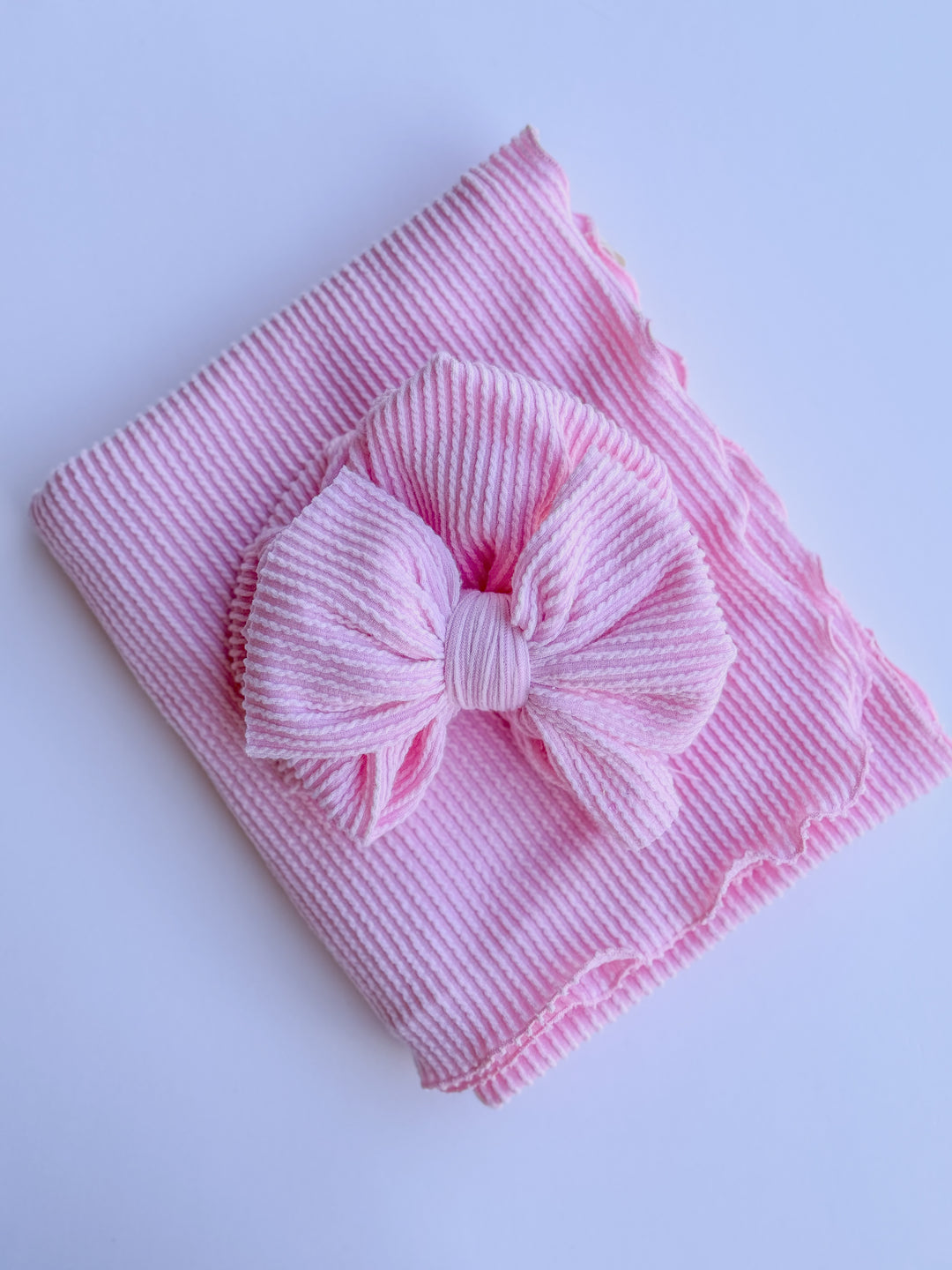 Cotton Candy Ribbed Swaddle Set