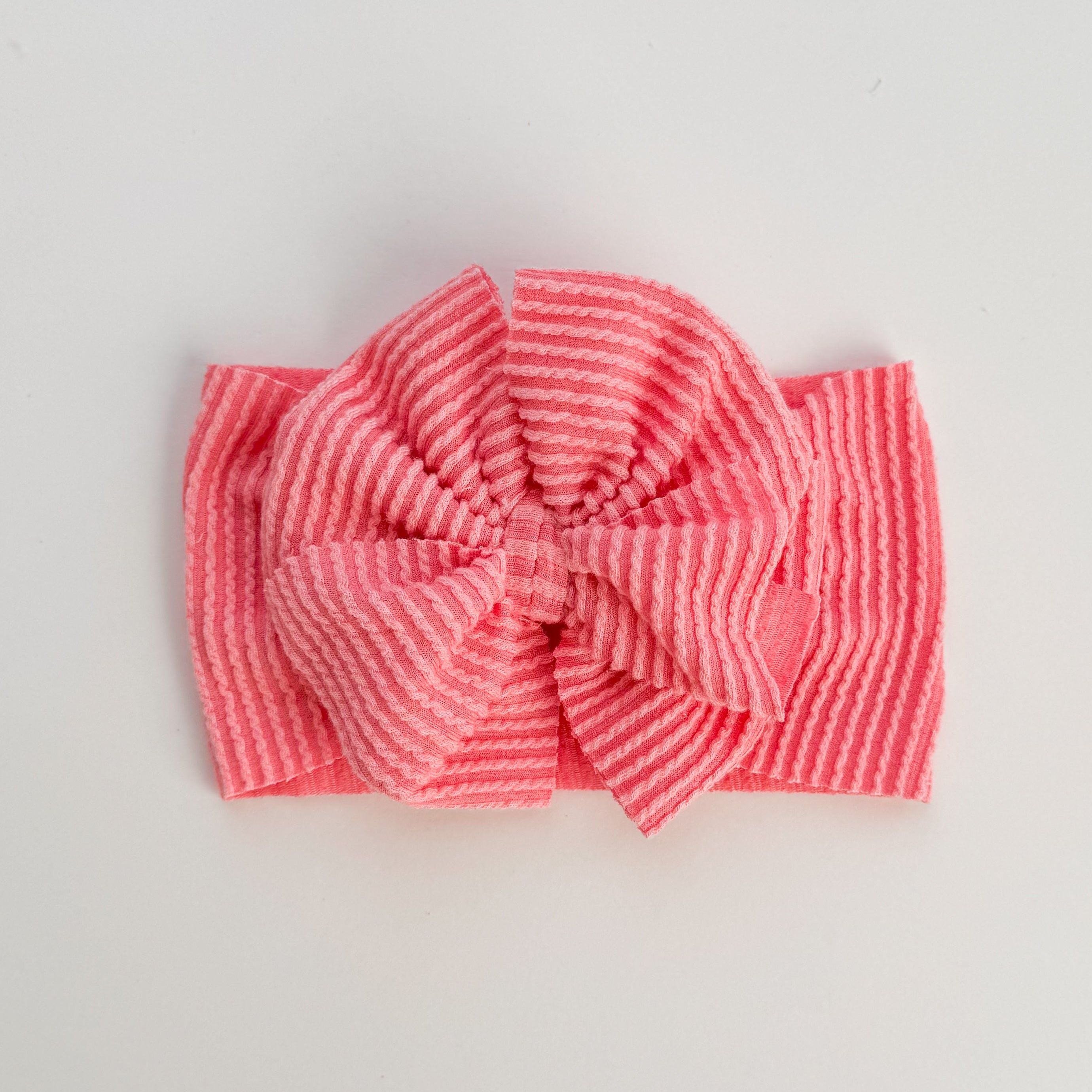 Coral Cozy Ribbed Headwrap
