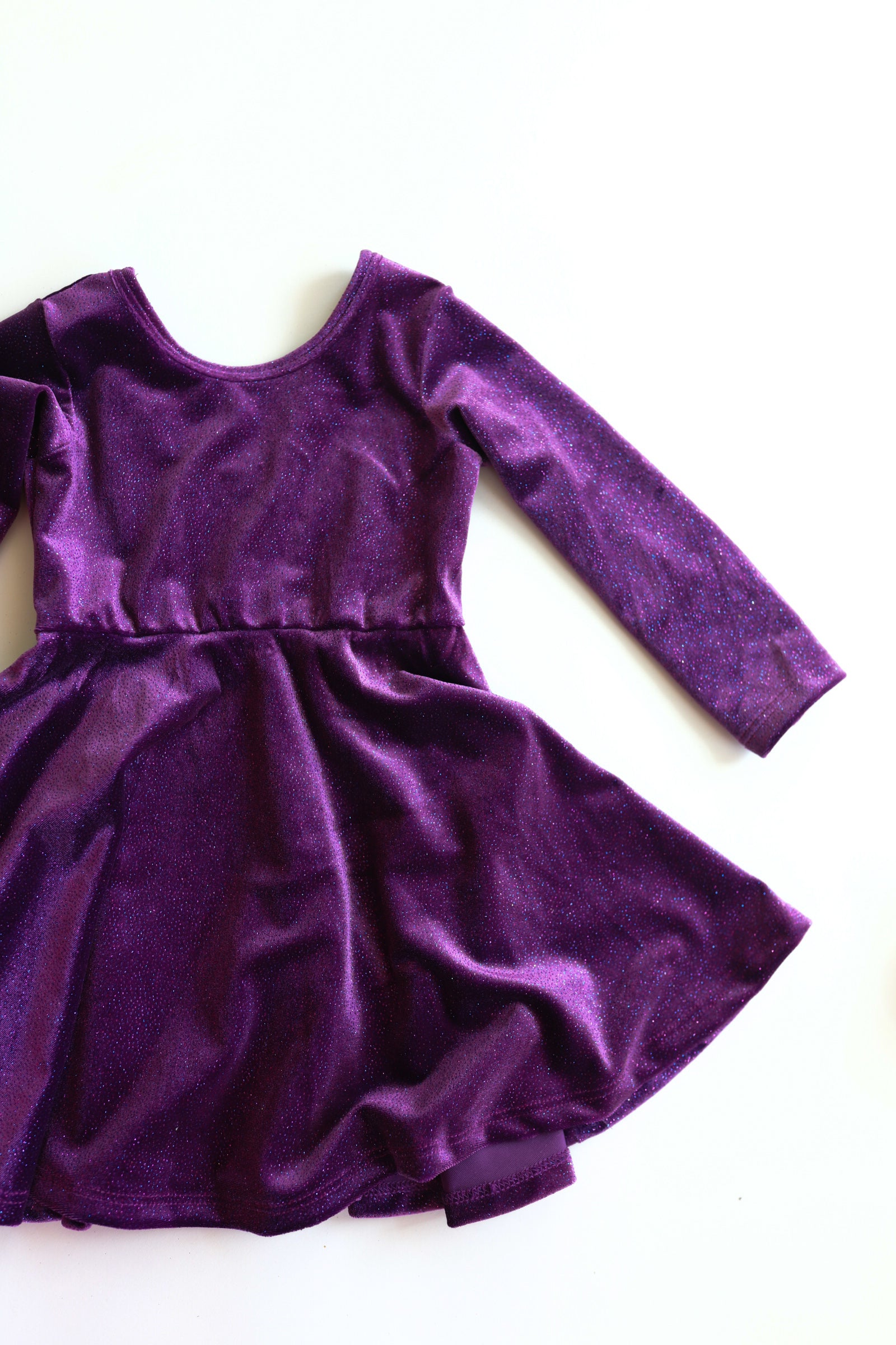Velvet Sparkle Purple Twirl Dress