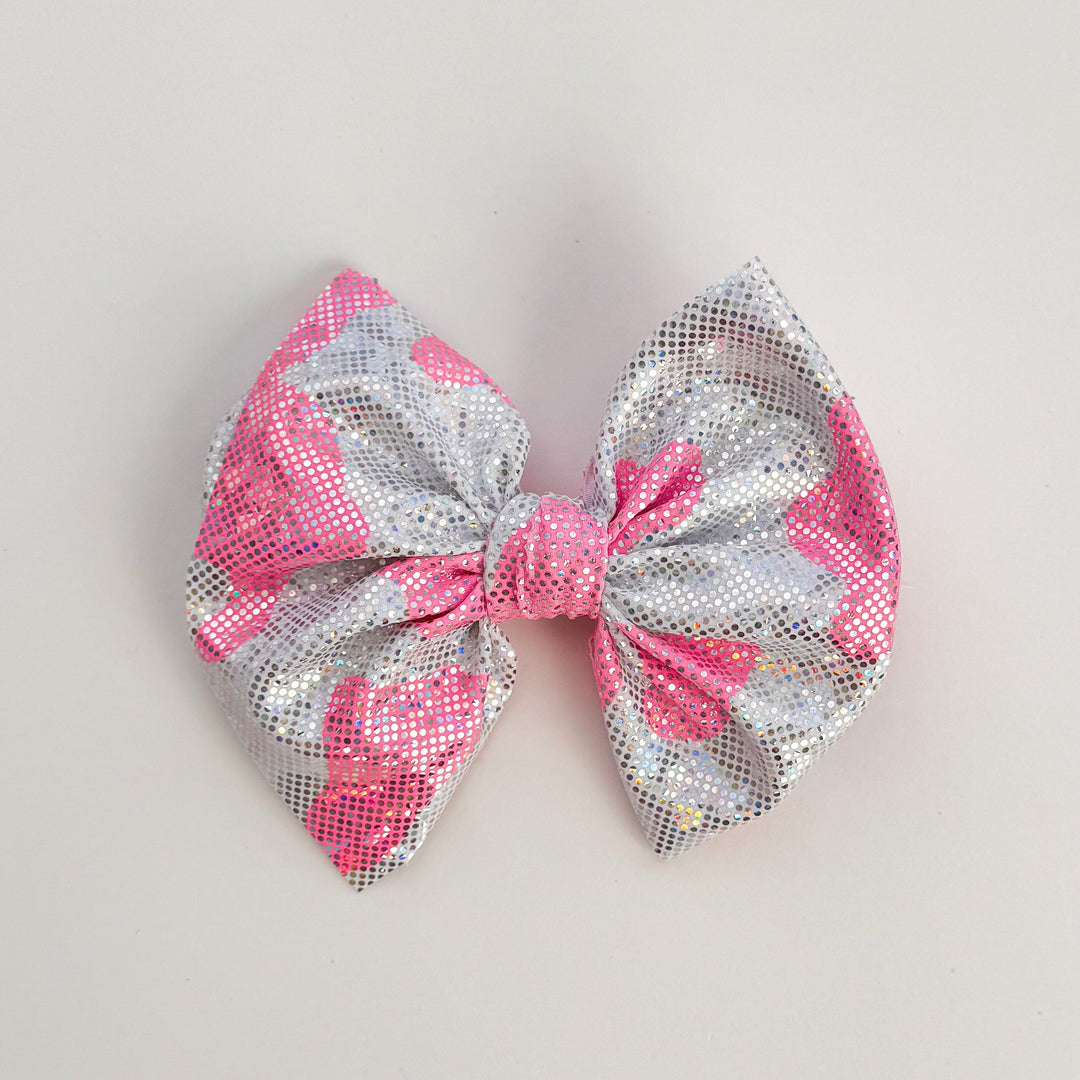 Pink Cow Shimmer Bow