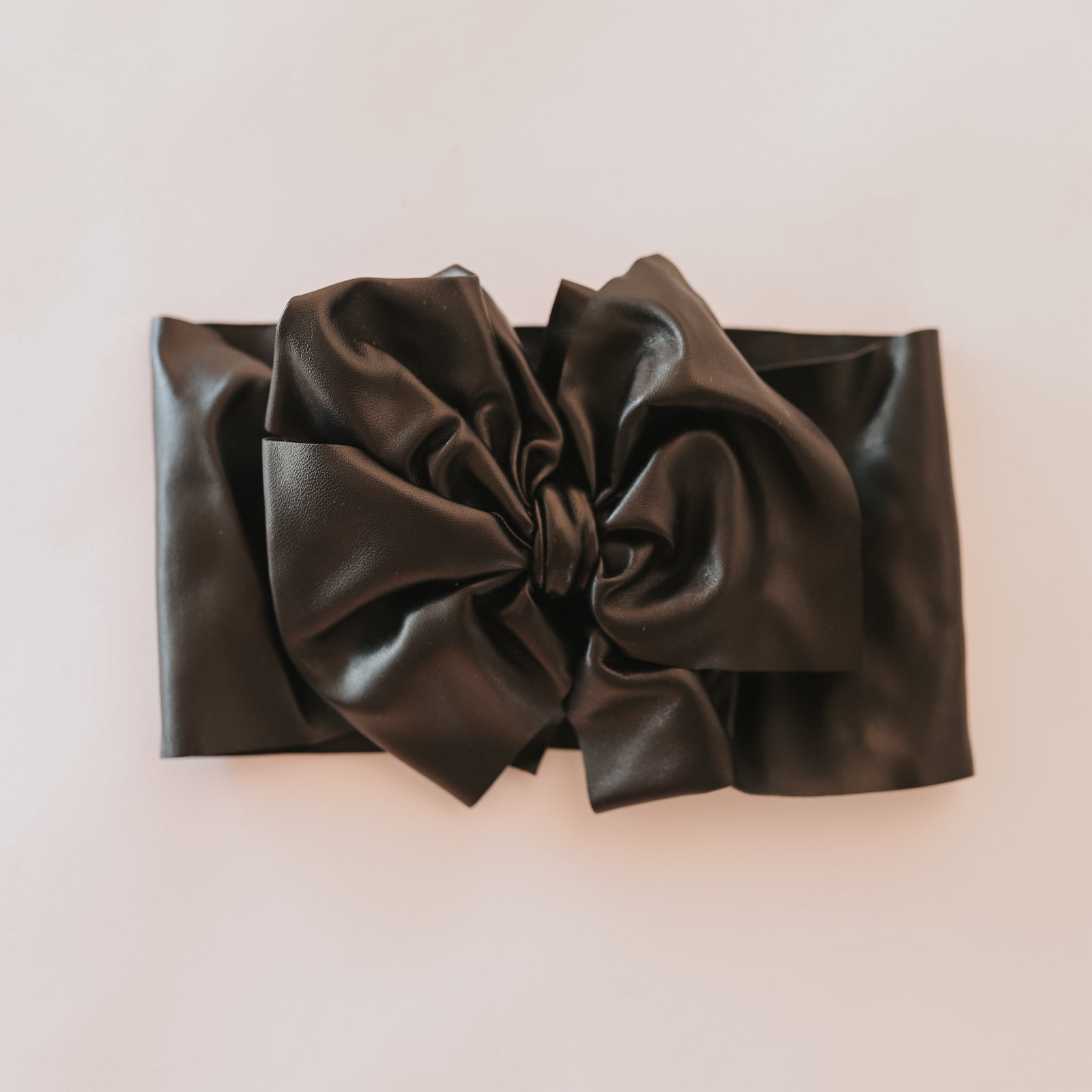 Black Pleather Headwrap