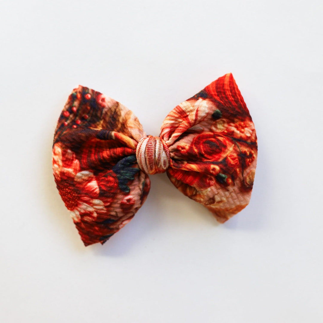 Fall Faux Embroidered Bow