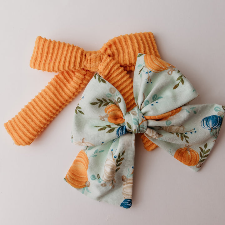 Classy Pumpkin Bow Set