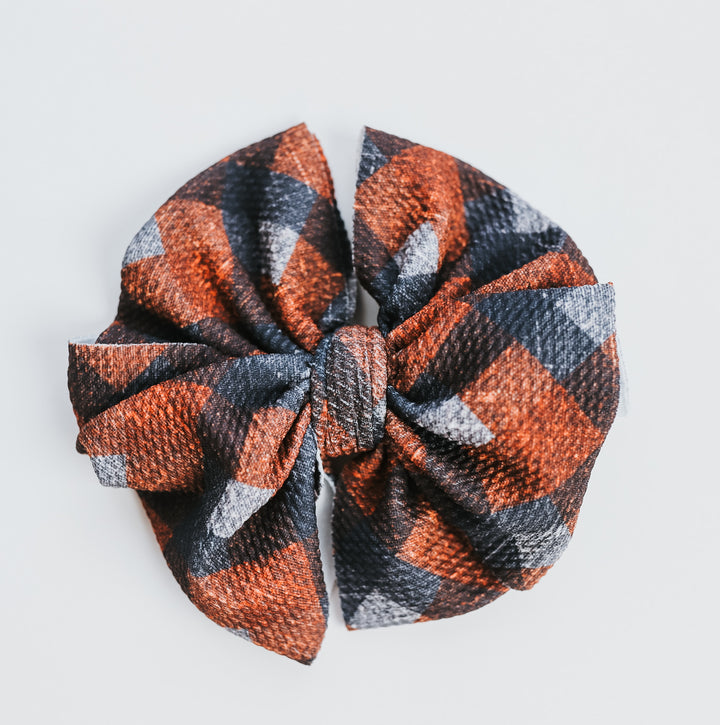 Plaid Sweater Bow