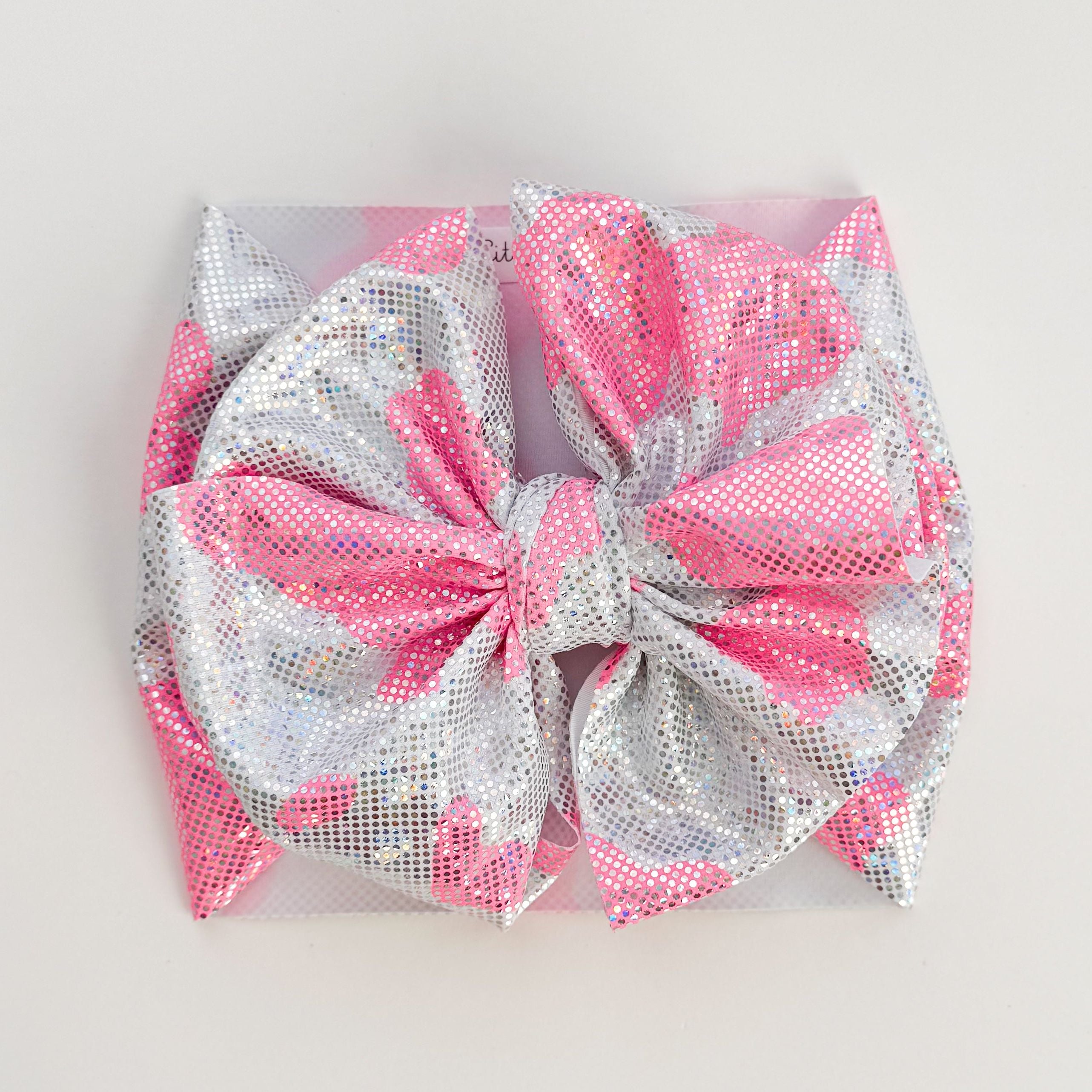 Pink Cow Shimmer Headwrap