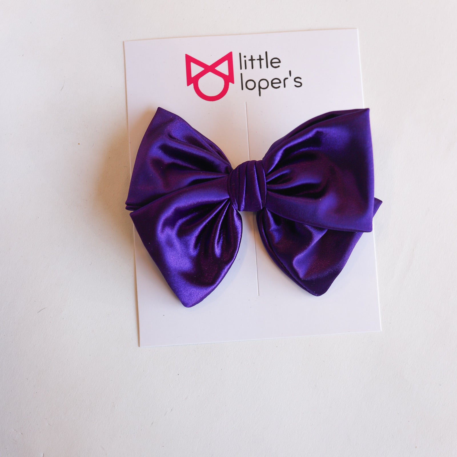 Satin Party Bow- ALLIGATOR CLIP