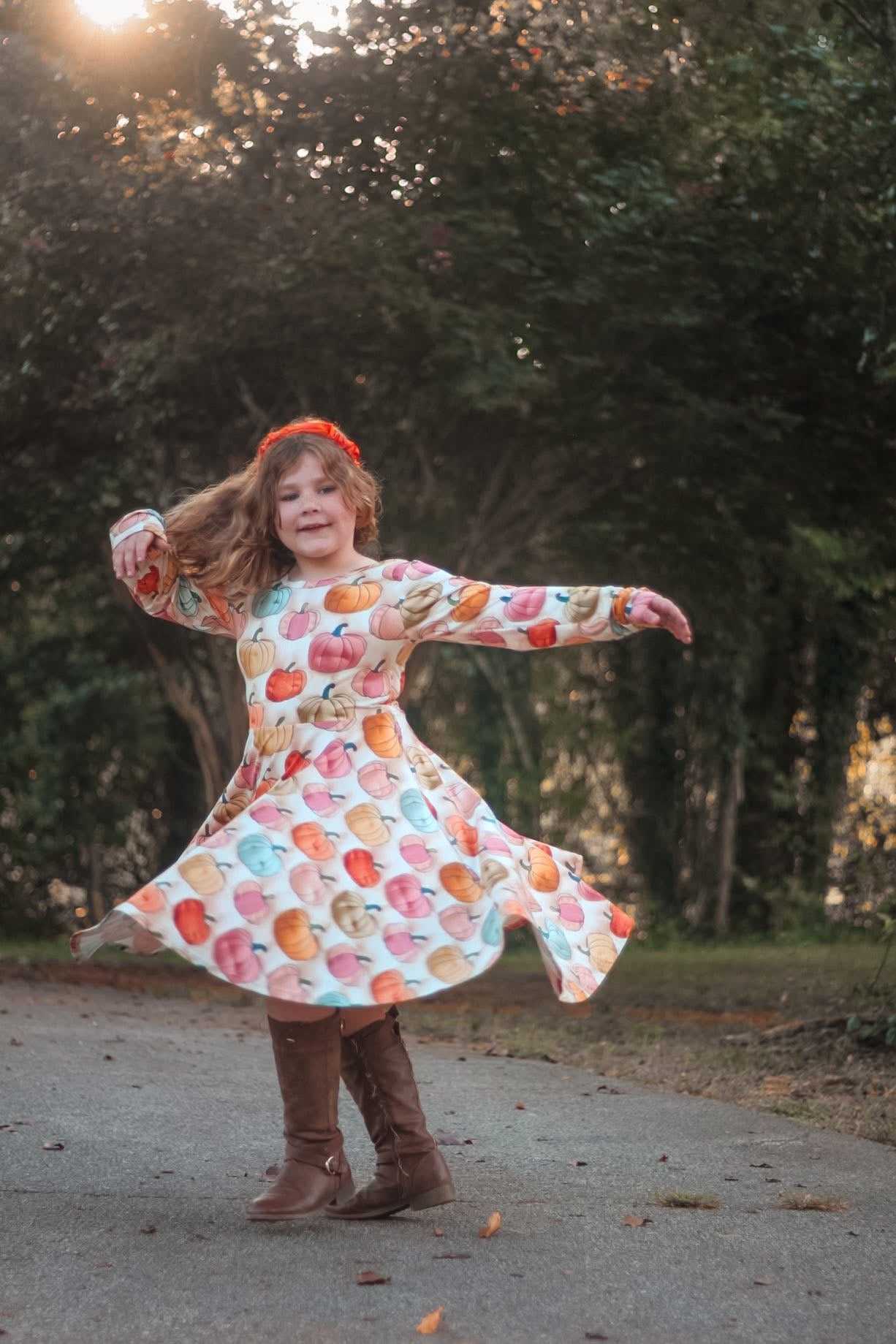 Pumpkin Twirl Dress - Preorder