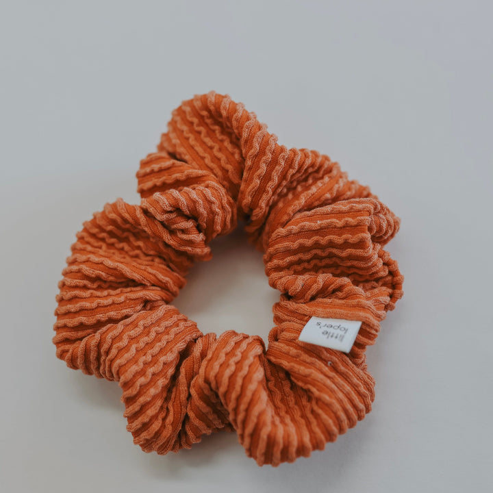 Burnt Orange Cozy Ribbed Scrunchie