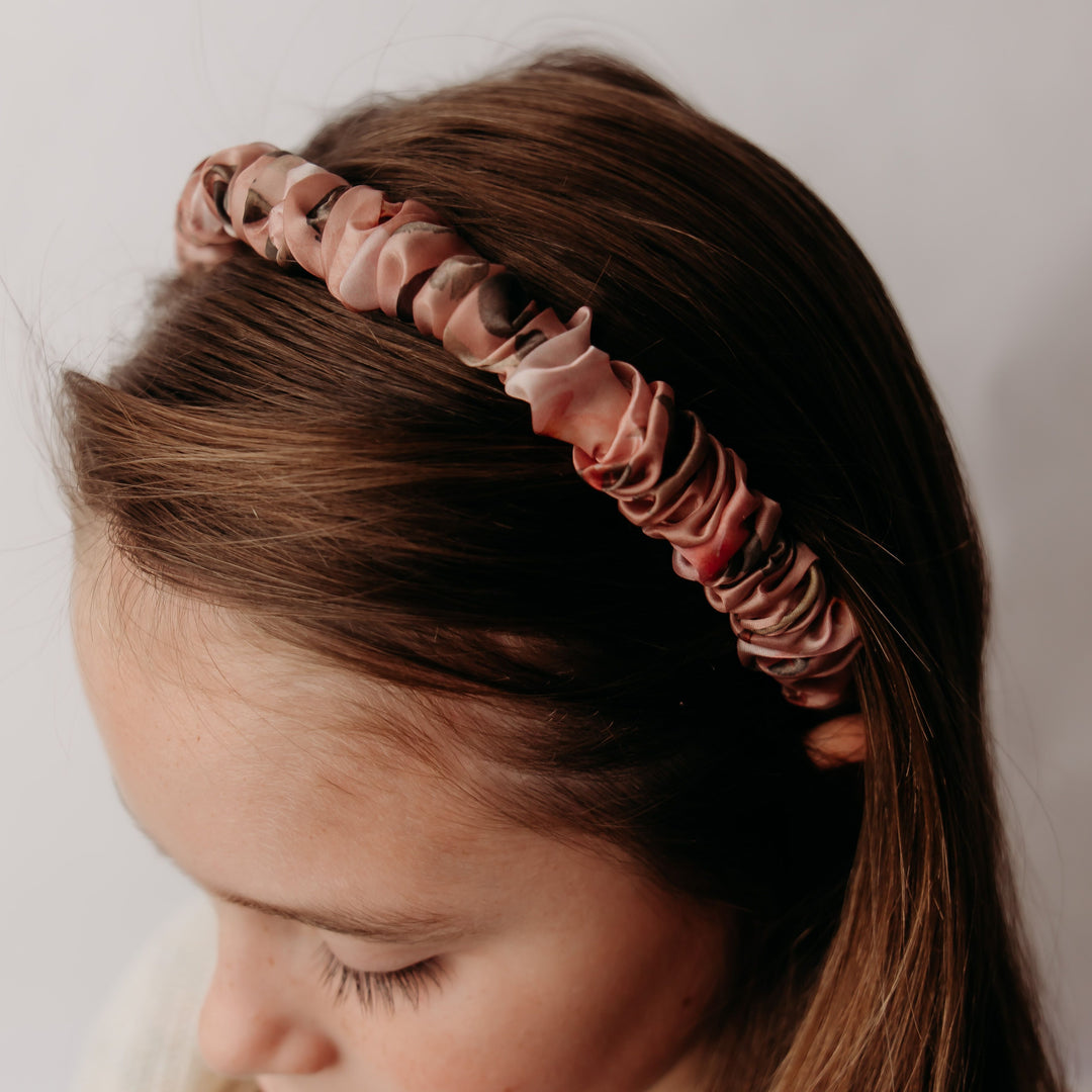Floral Ruched Headband and Scrunchie
