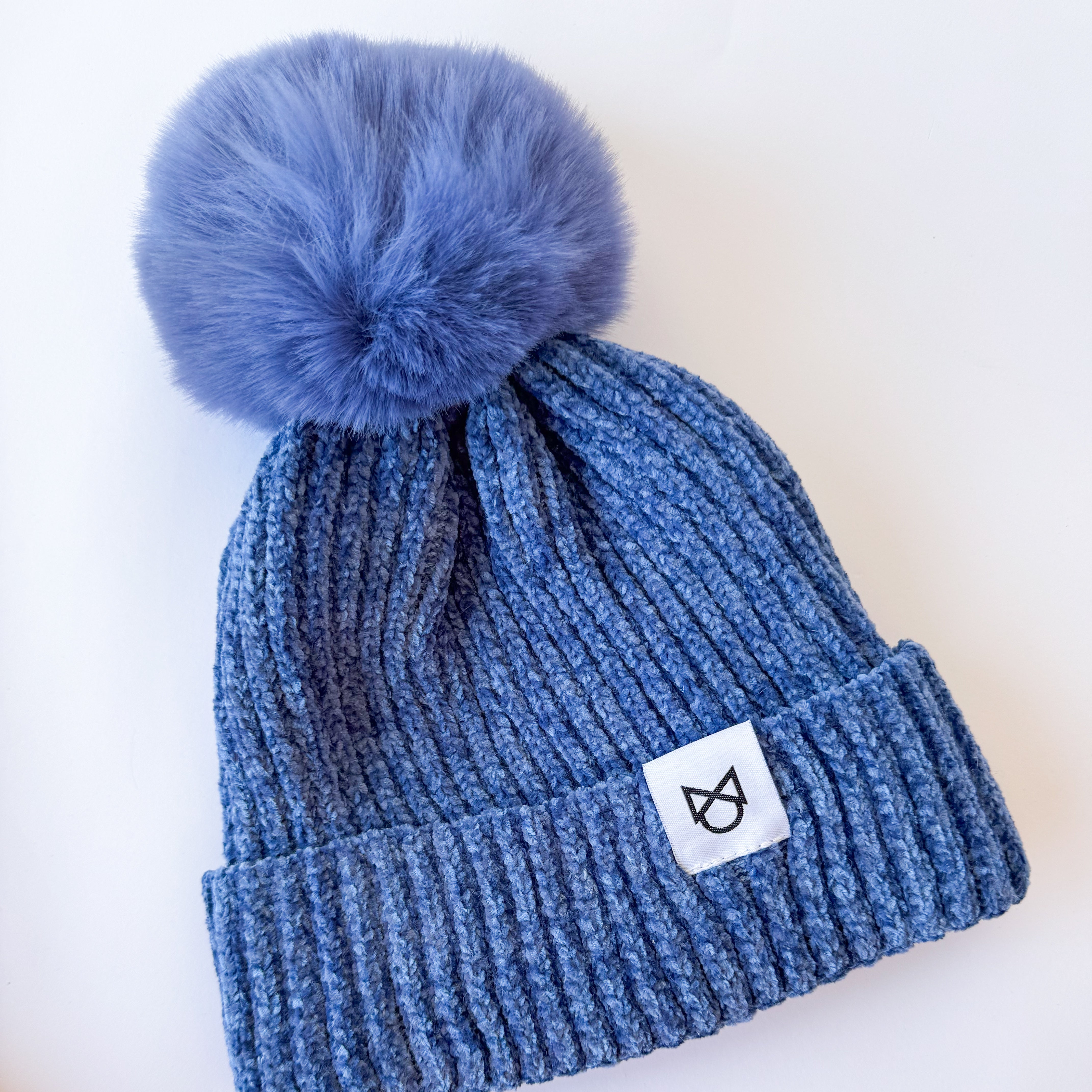 Chenille Pom Pom Beanie