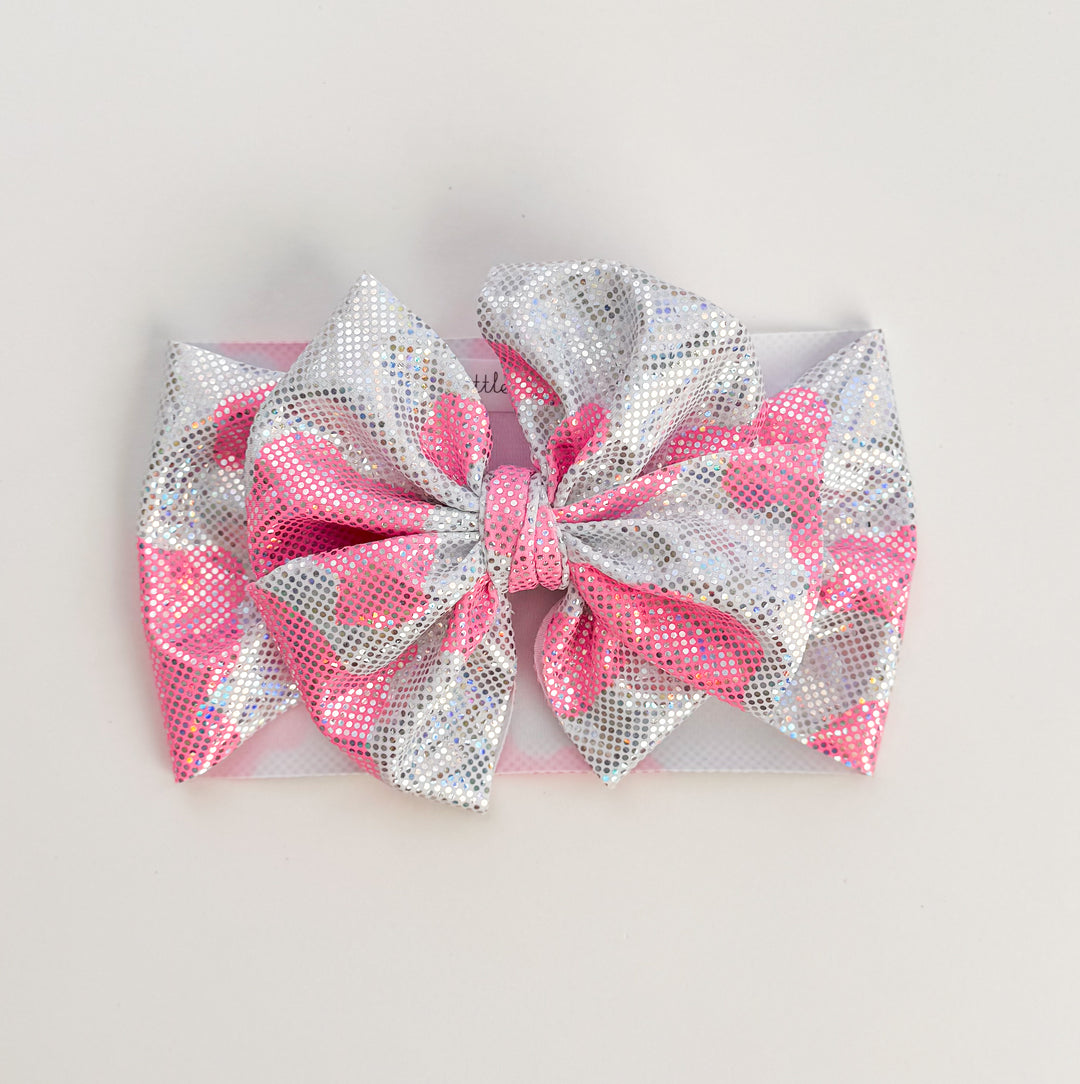 Pink Cow Shimmer Headwrap