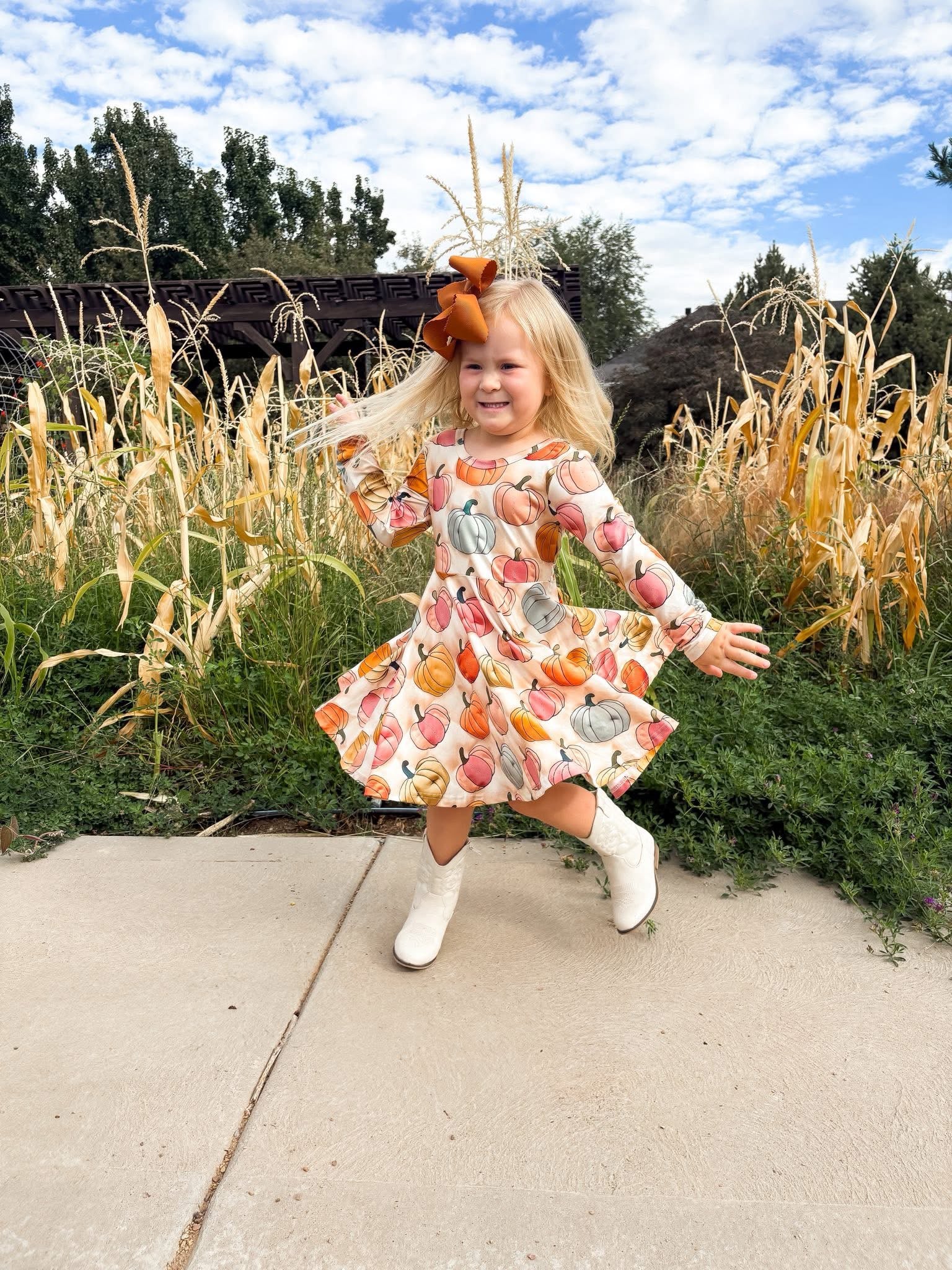 Pumpkin Twirl Dress - Preorder