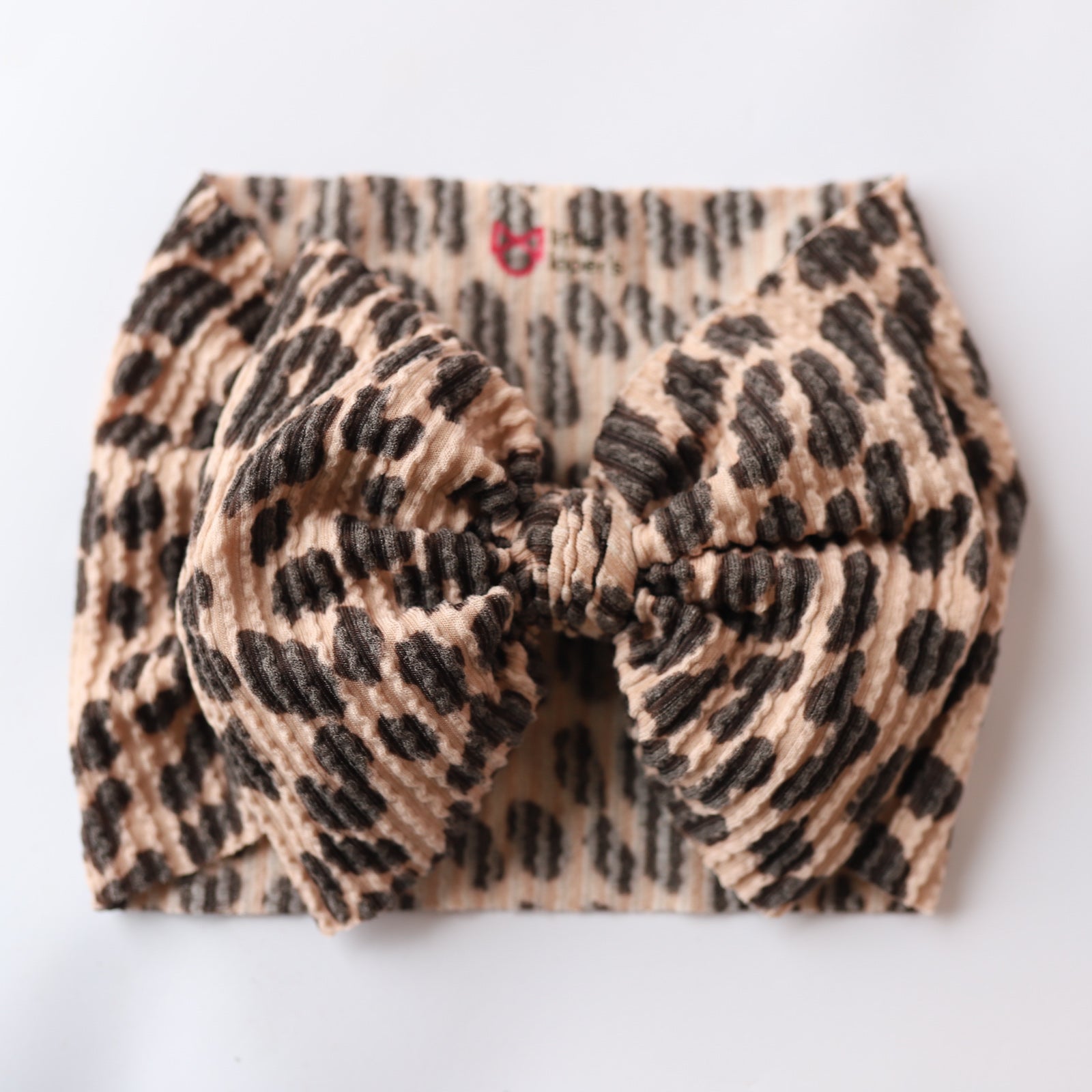 Latte Cheetah Ribbed Cozy Headwrap