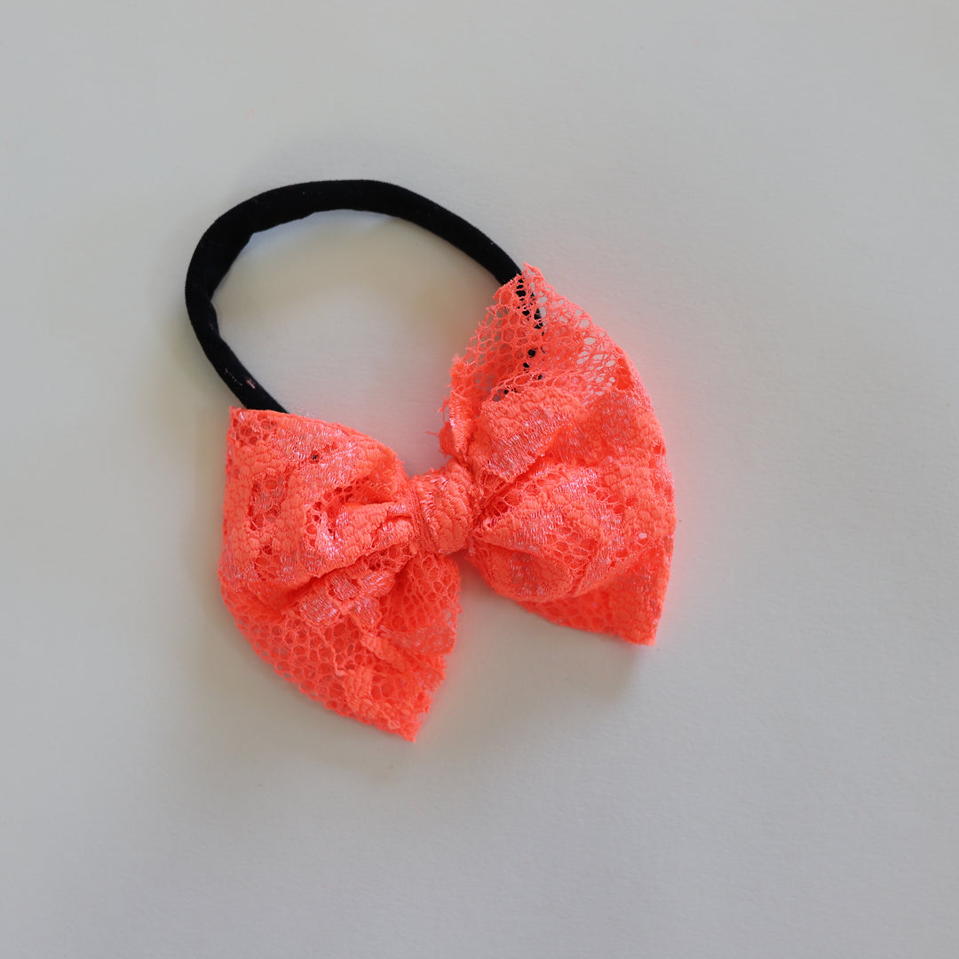 Flamingo Lace Bow
