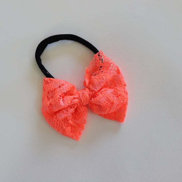 Flamingo Lace Bow