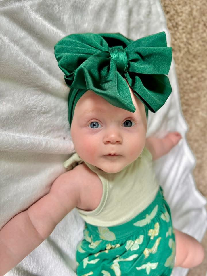 Green Matte Satin Headwrap