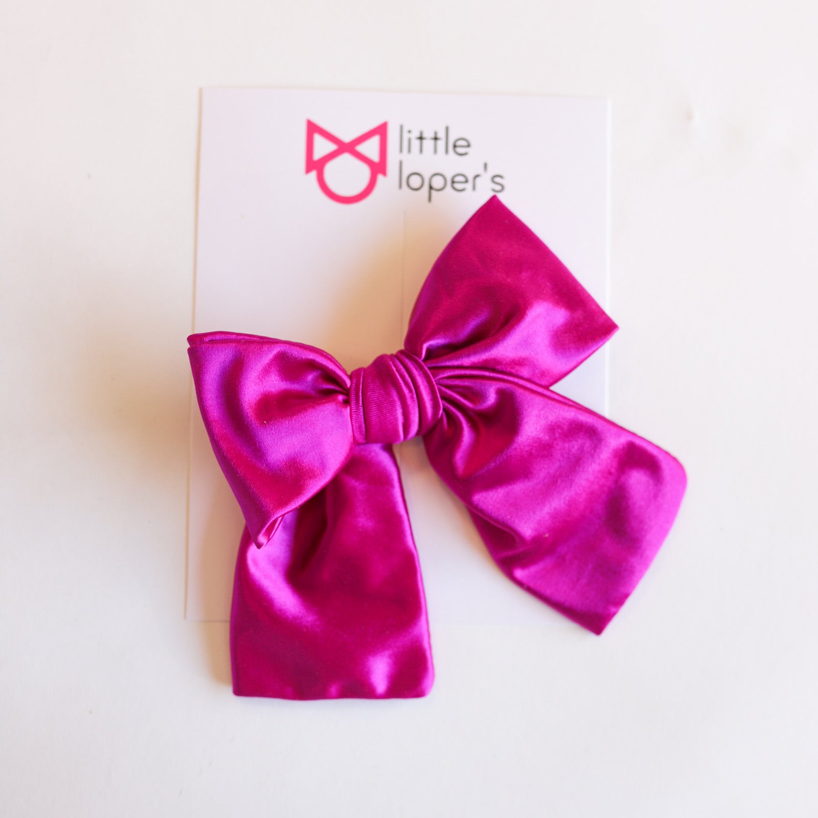 Satin Party Bow- ALLIGATOR CLIP