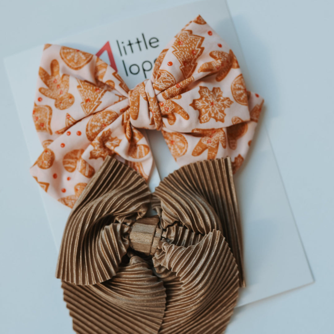 Gingerbread Cookies Bow Set
