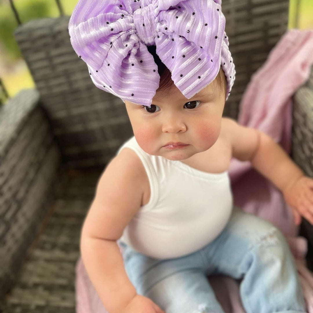 Spotted Lilac Luxe Headwrap