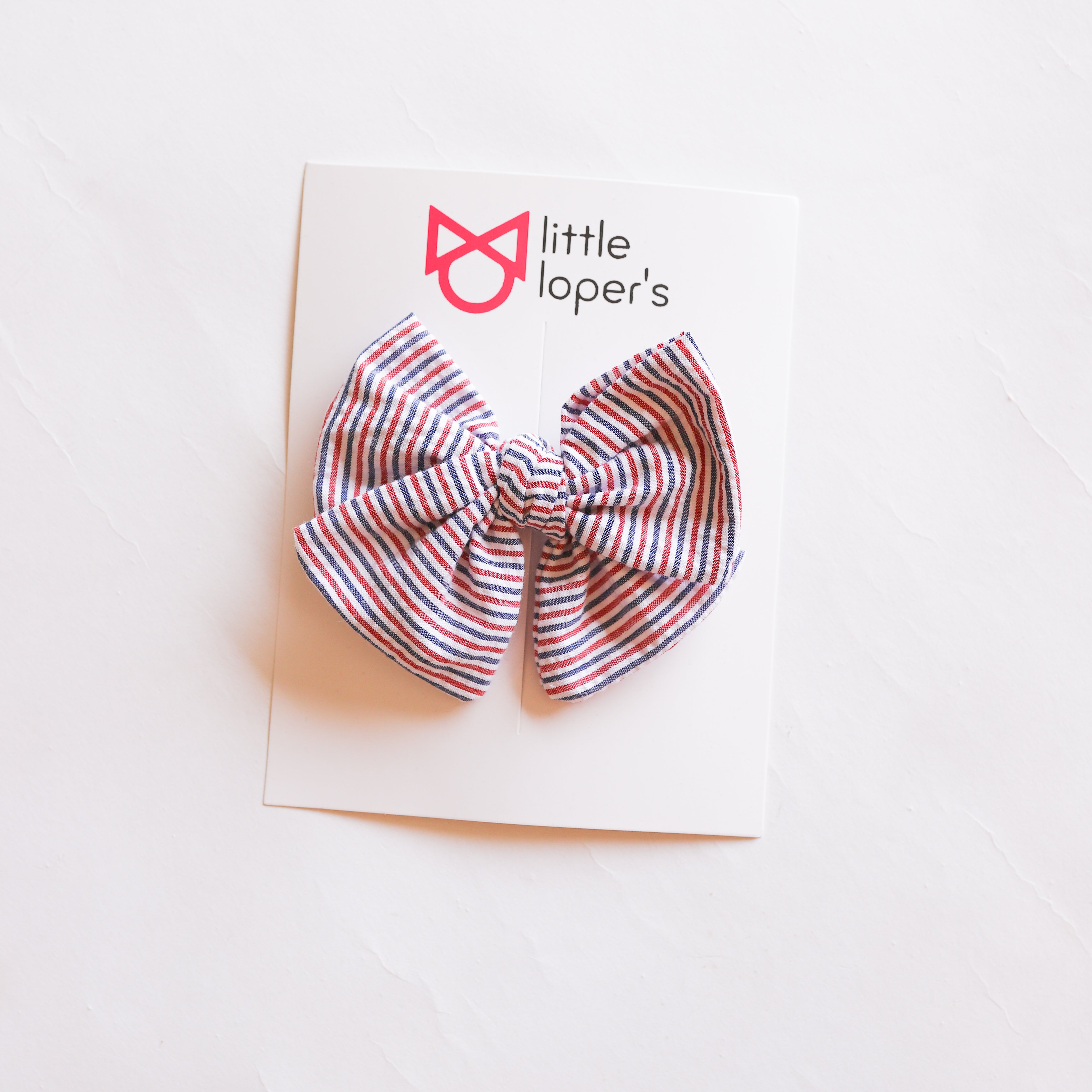 RWB Vintage Stripes Party Bow