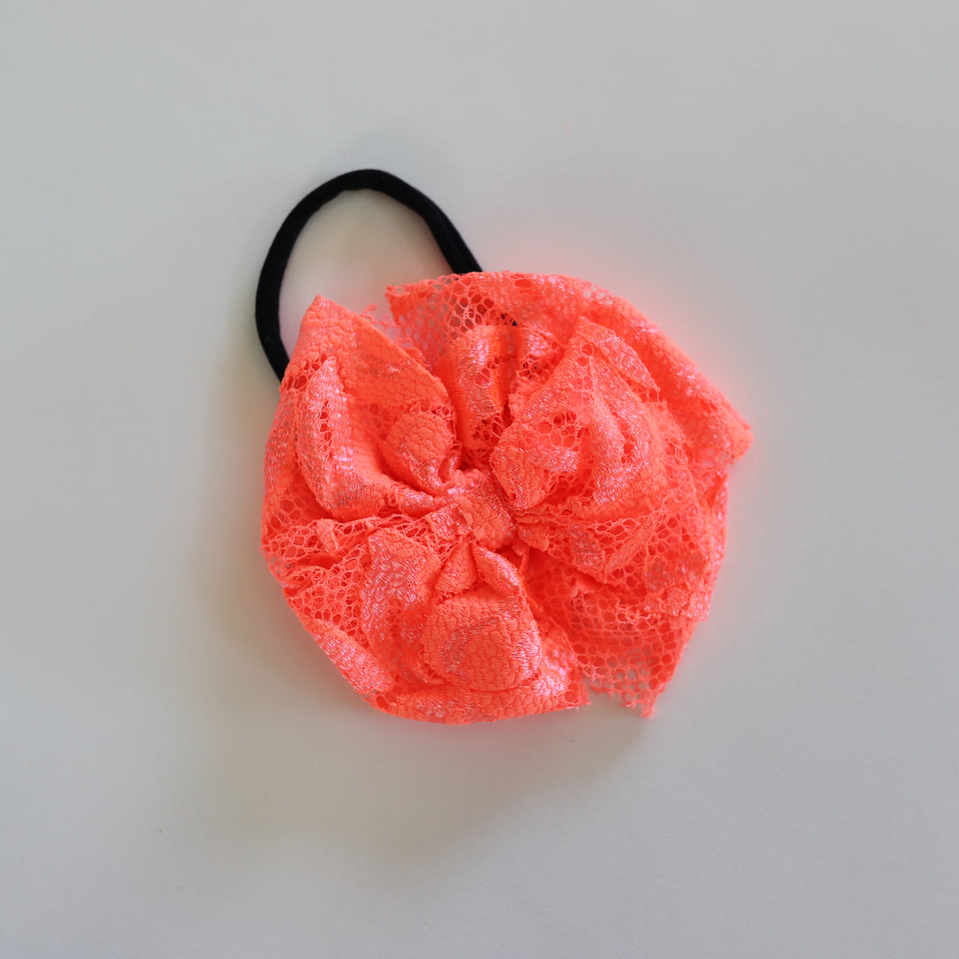 Flamingo Lace Bow