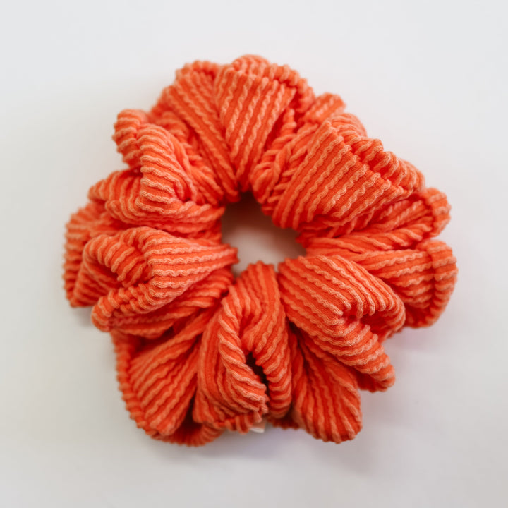Orange Ribbed Scrunchie