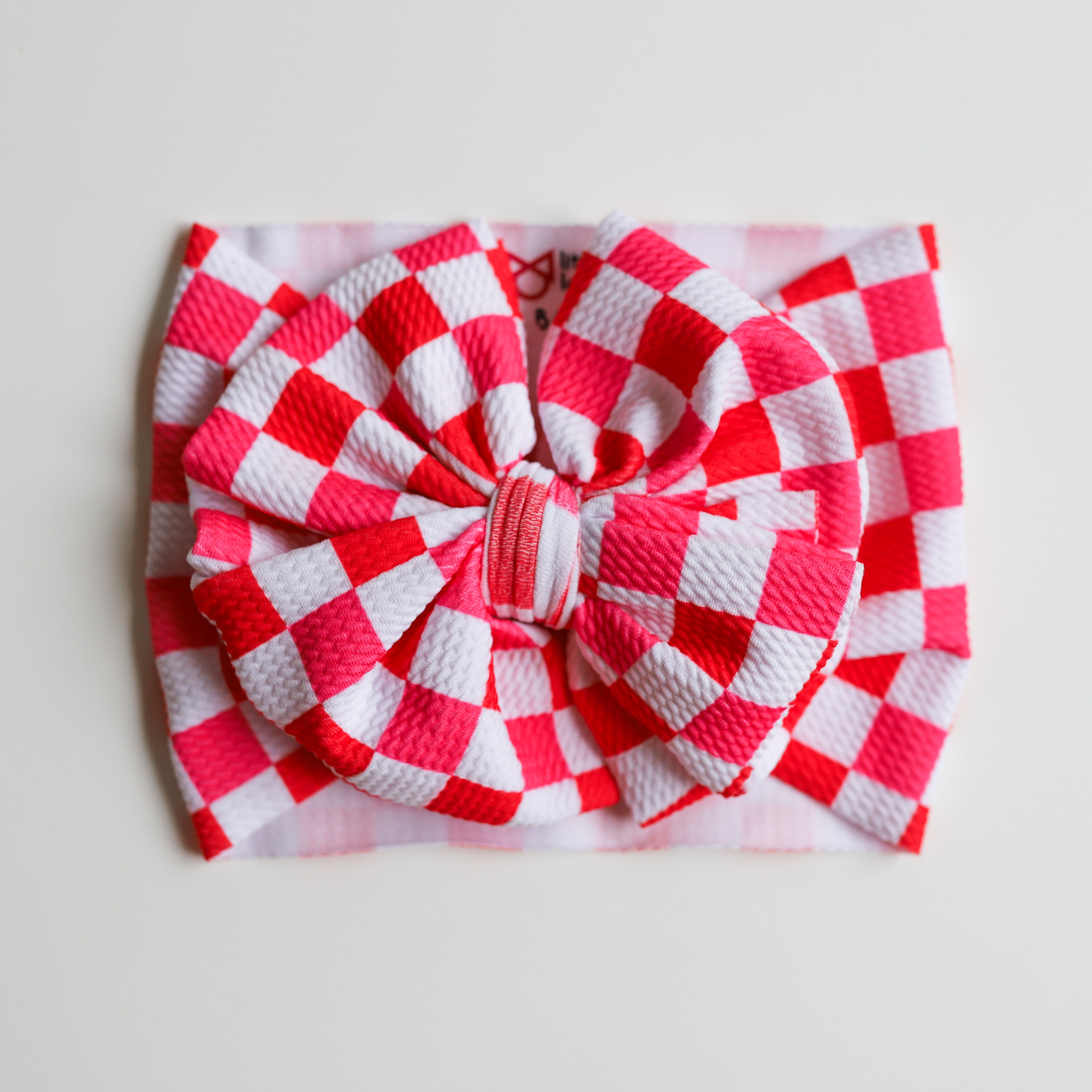 Strawberry Red Checkers Headwrap